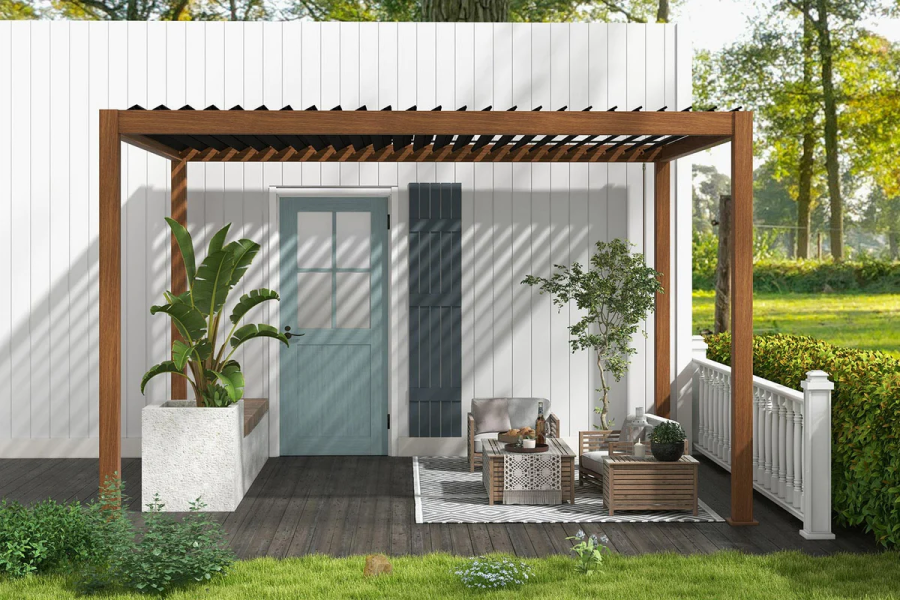 Valentine's Day Outdoor Bliss Under Your Cherry Oak Pergola