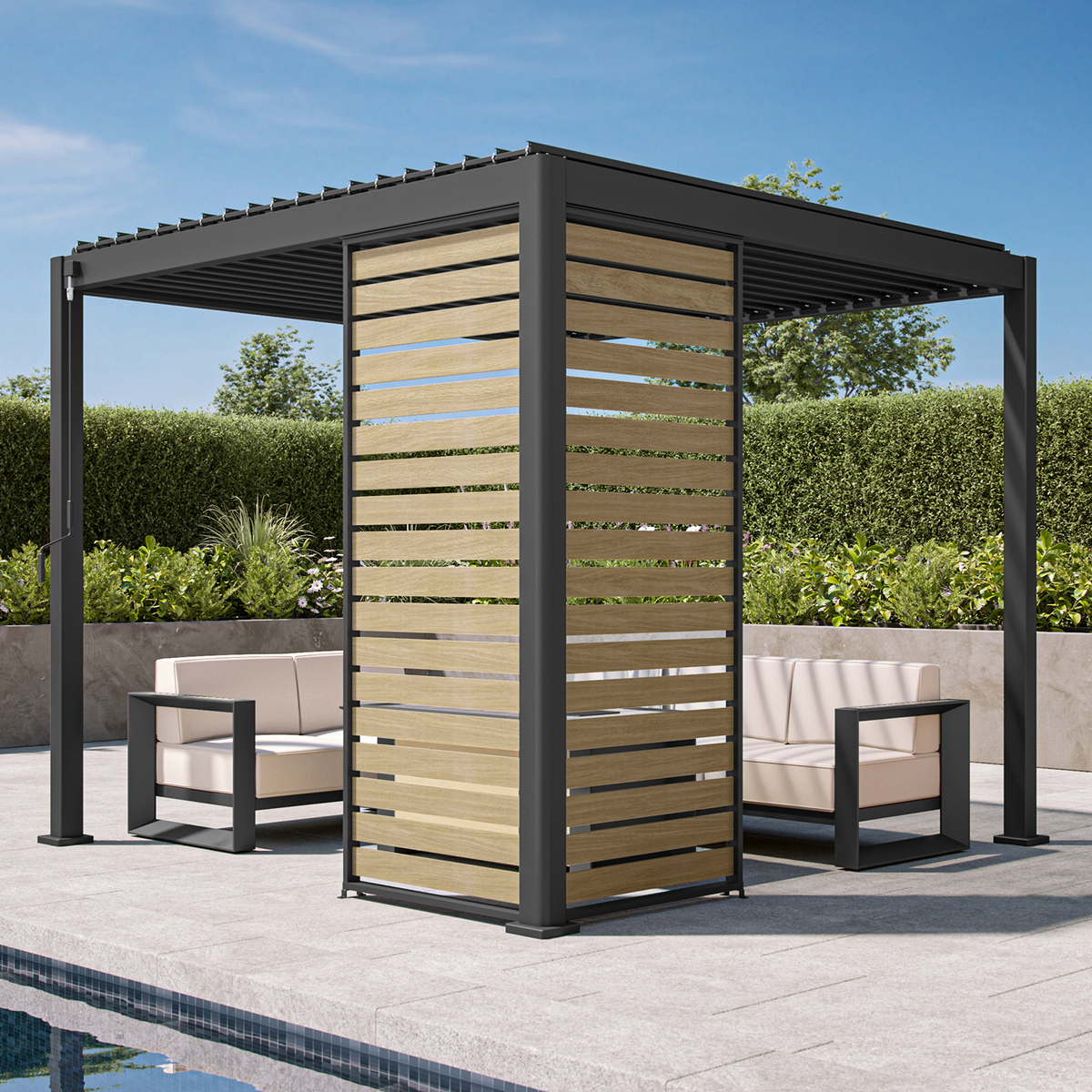 111 Accessory - 1/3 10' Active Oak Panorama Deco Wall