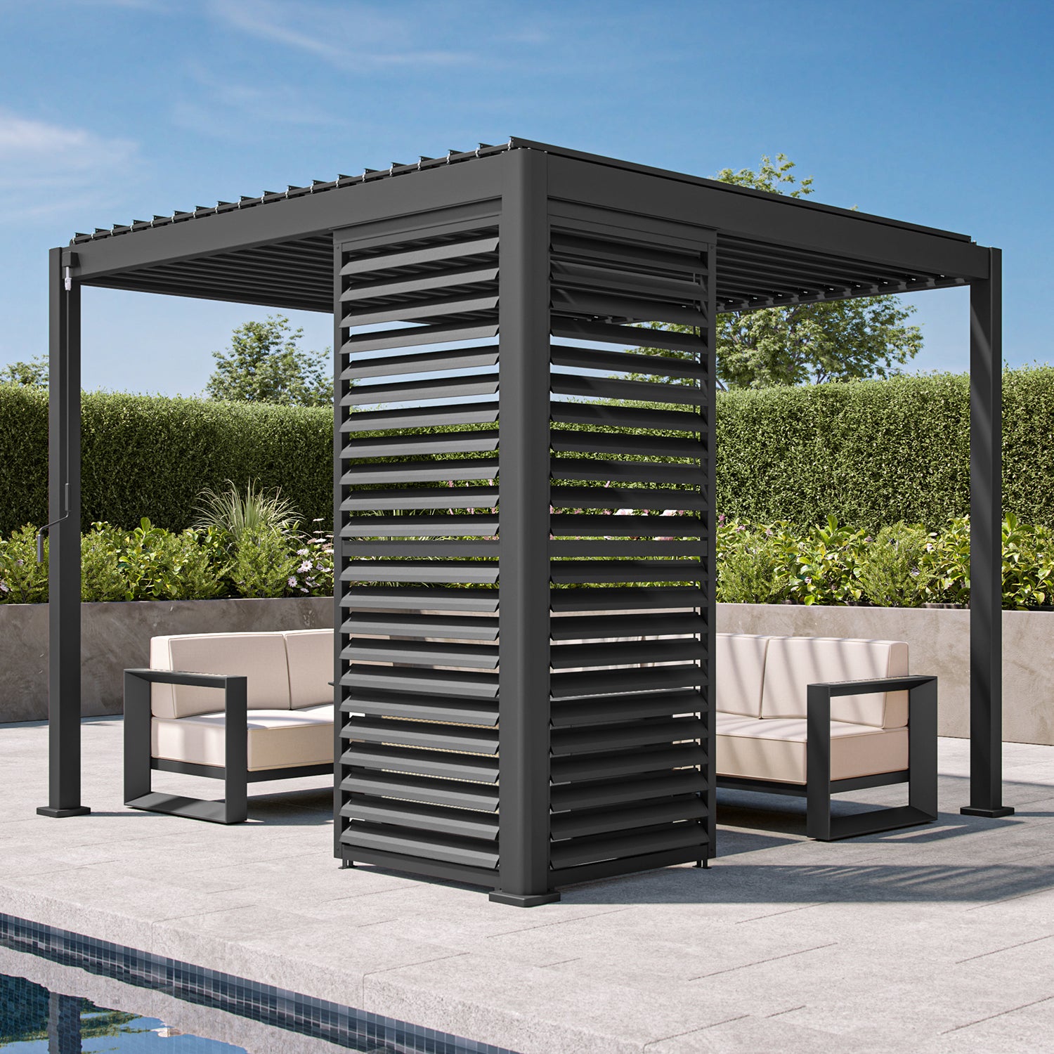 MIRADOR 111 ACCESSORY -10' Charcoal SHUTTER WALL - Aluminum
