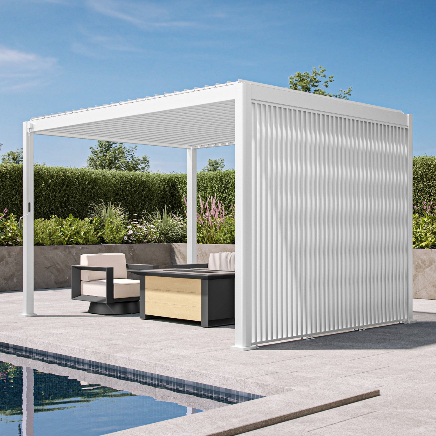 111 Zubehör – 1/3 10' Weiße Decowall Skyline