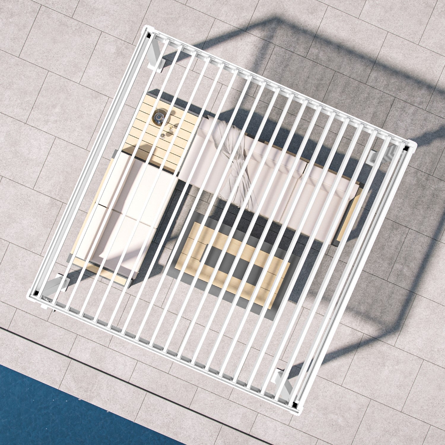 MIRADOR 111S 10'x10' WHITE PERGOLA