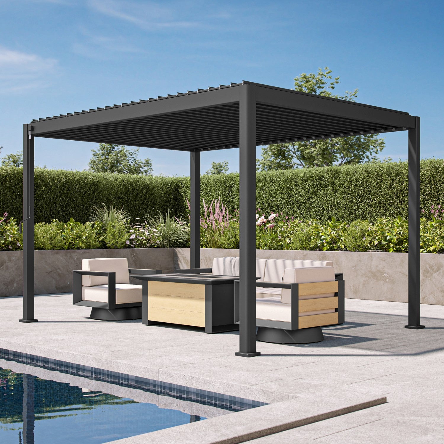 MIRADOR 111S 10'x13' WHITE PERGOLA