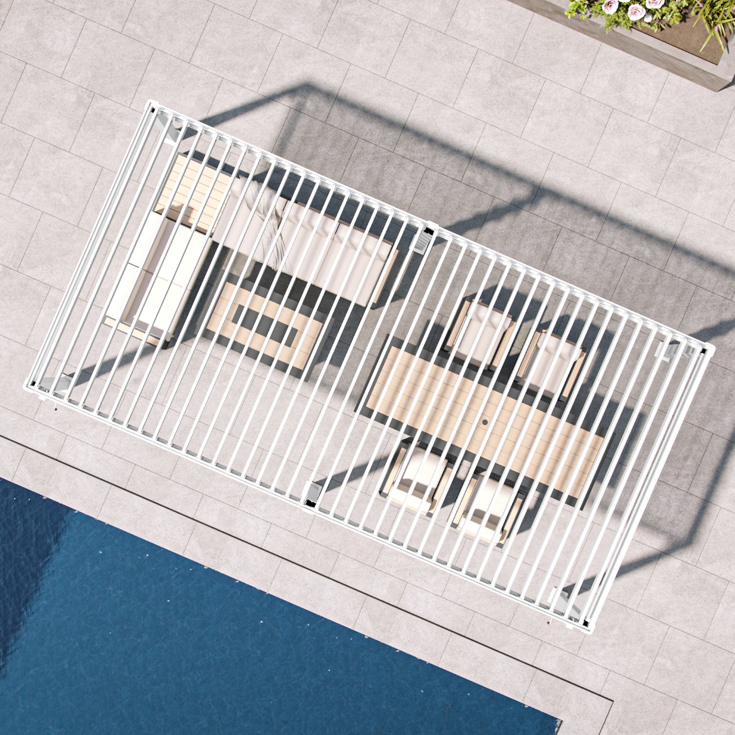 MIRADOR 111SR 10'x20' WHITE PERGOLA