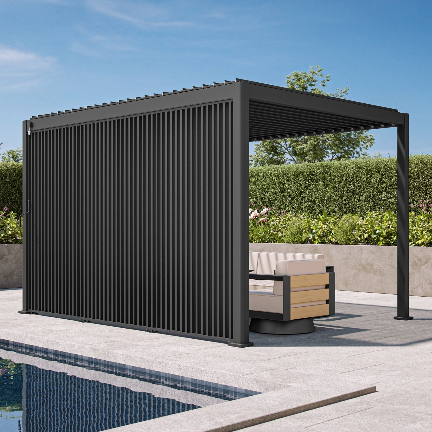 111 Zubehör - 1/3 13' Anthrazitfarbene Decowall Skyline