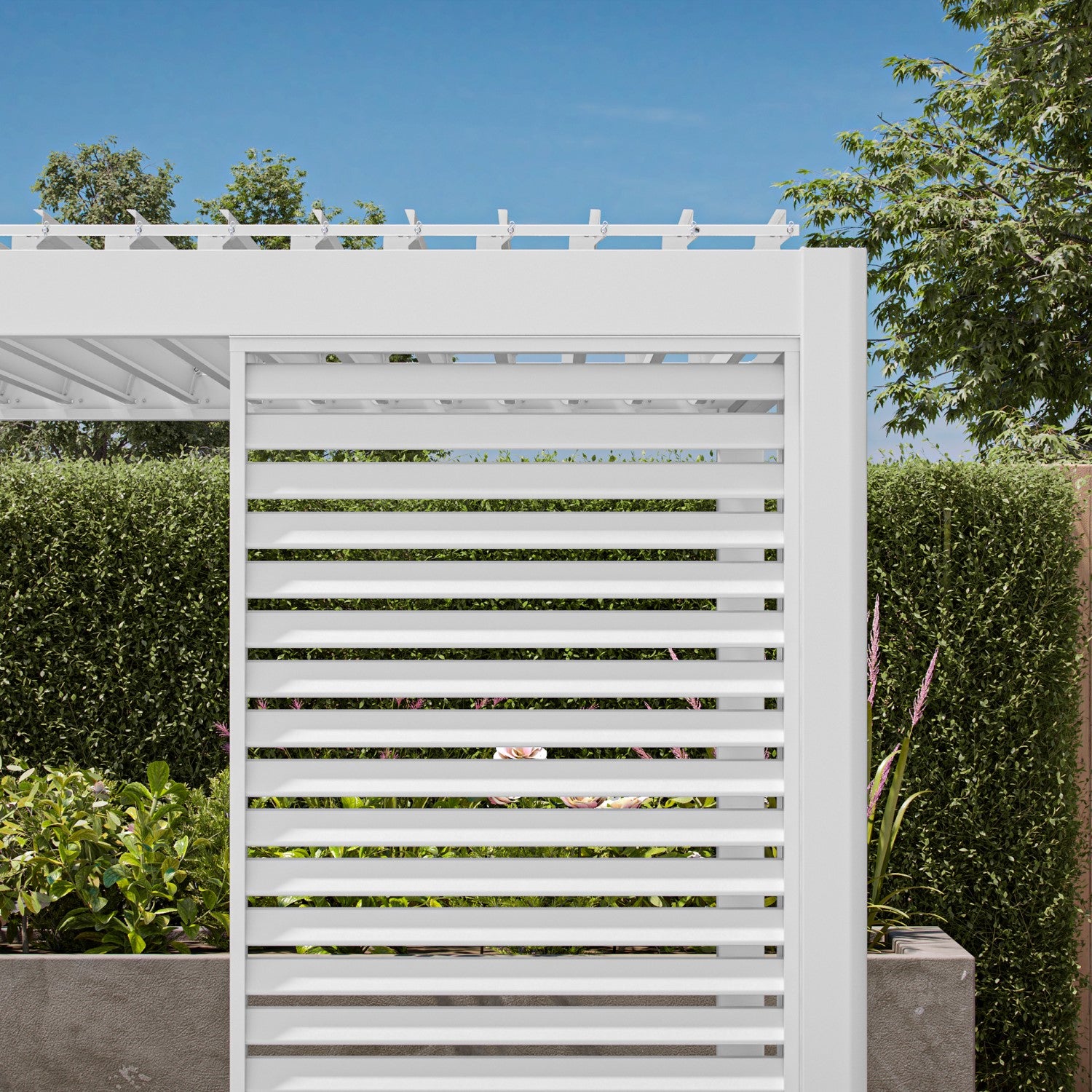 111 Accessory - 1/3 13' White Fixed shutter wall