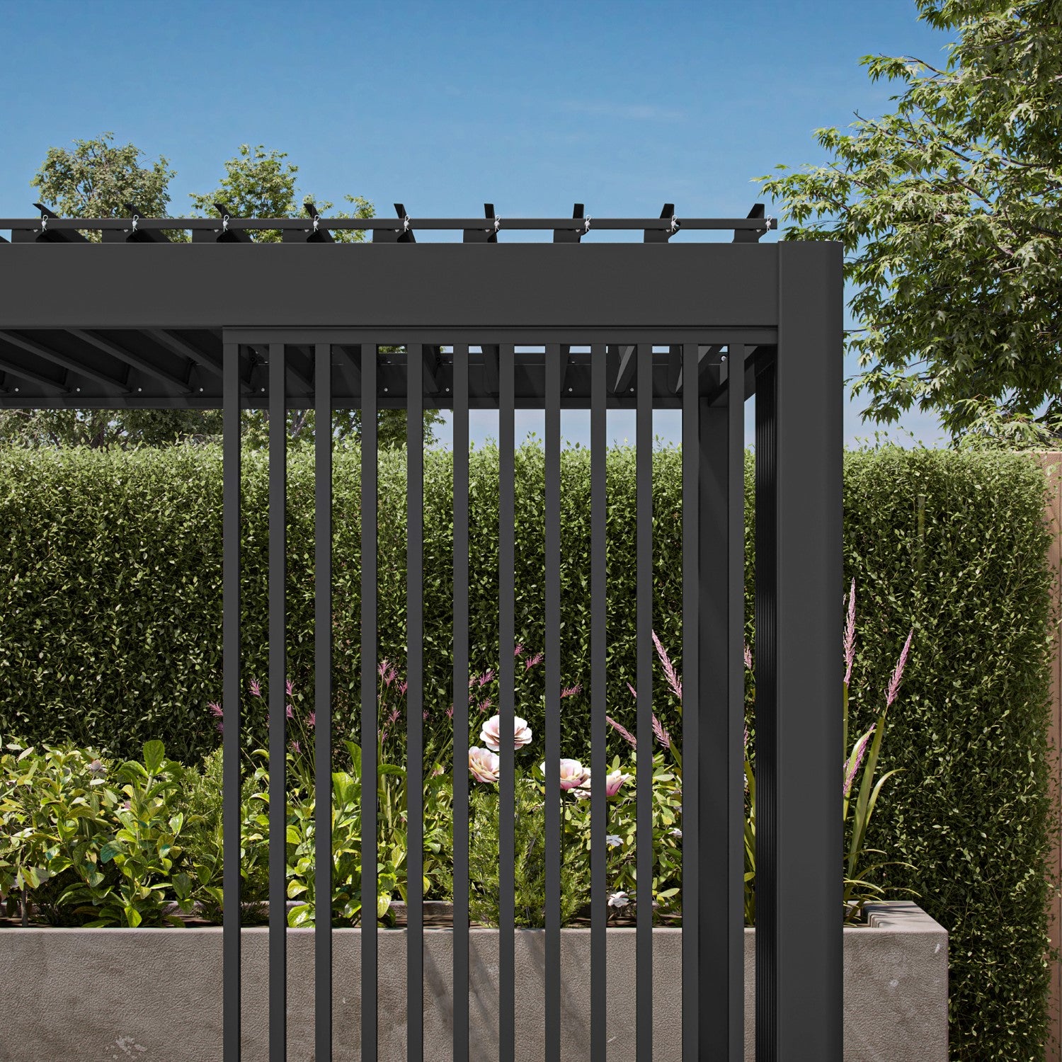 111 Zubehör - 1/3 13' Anthrazitfarbene Decowall Skyline