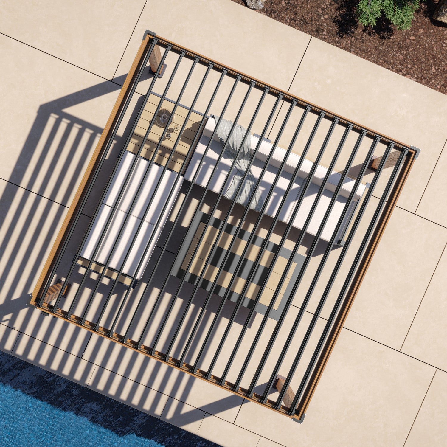 MIRADOR 111S 10'x10' CHERRY OAK PERGOLA