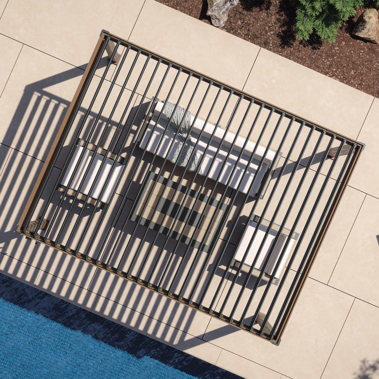 Mirador 111S 10'x13' Takasho-Brown Ebony Pergola
