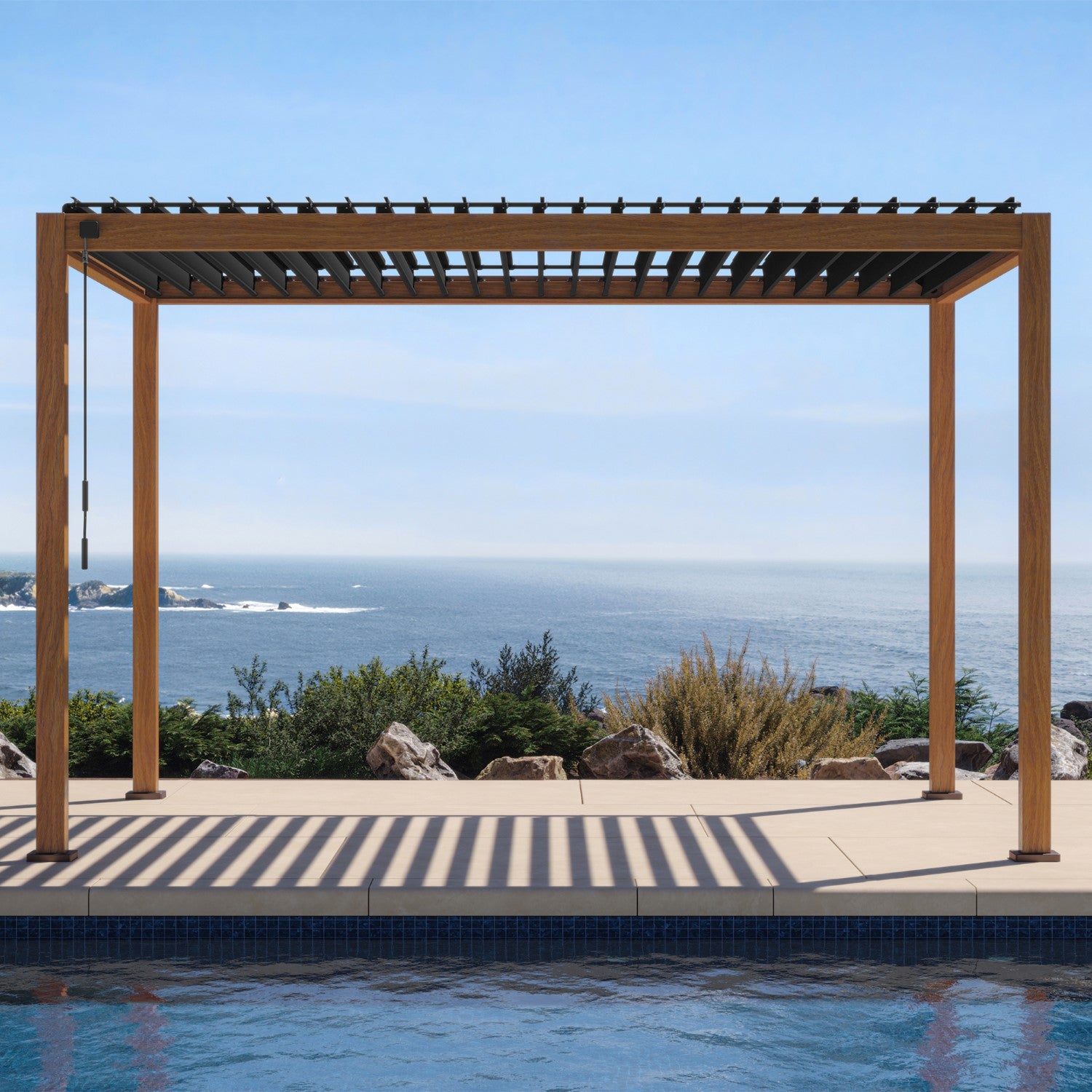 MIRADOR 111S 10'x13' CHERRY OAK PERGOLA