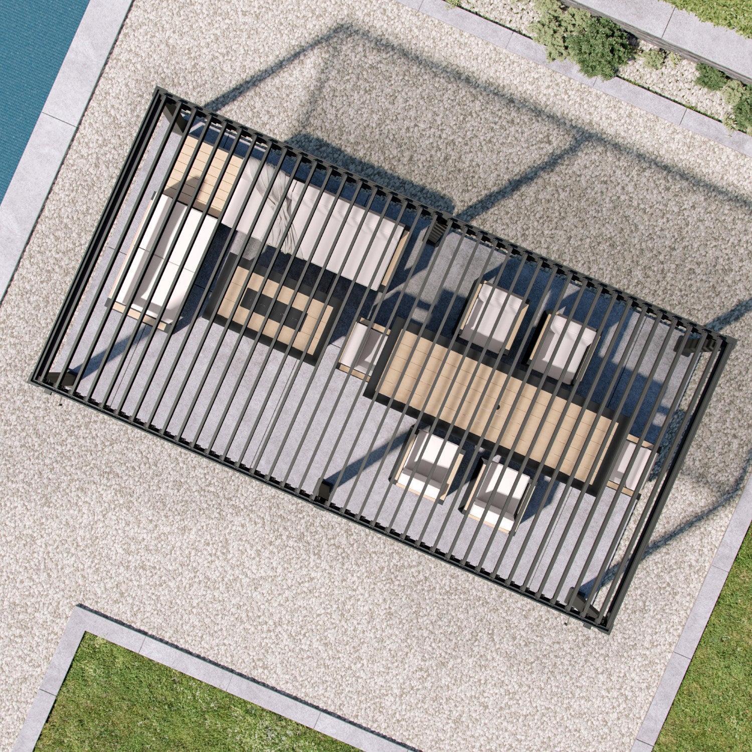 MIRADOR 111S 10'x20' CHERRY OAK PERGOLA