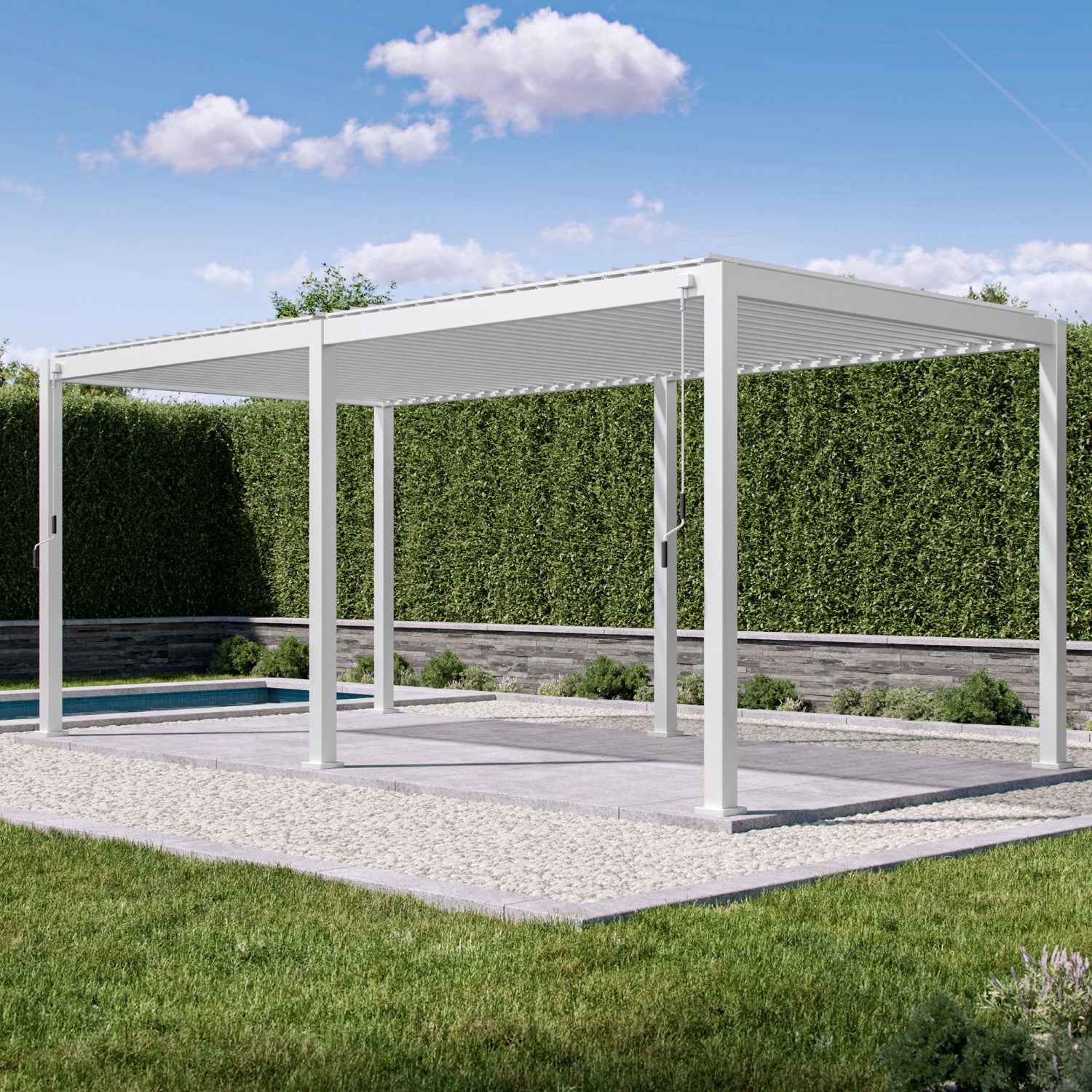 MIRADOR 111SR 10'x20' WHITE PERGOLA | ALUMINIUM LOUVERED PERGOLA