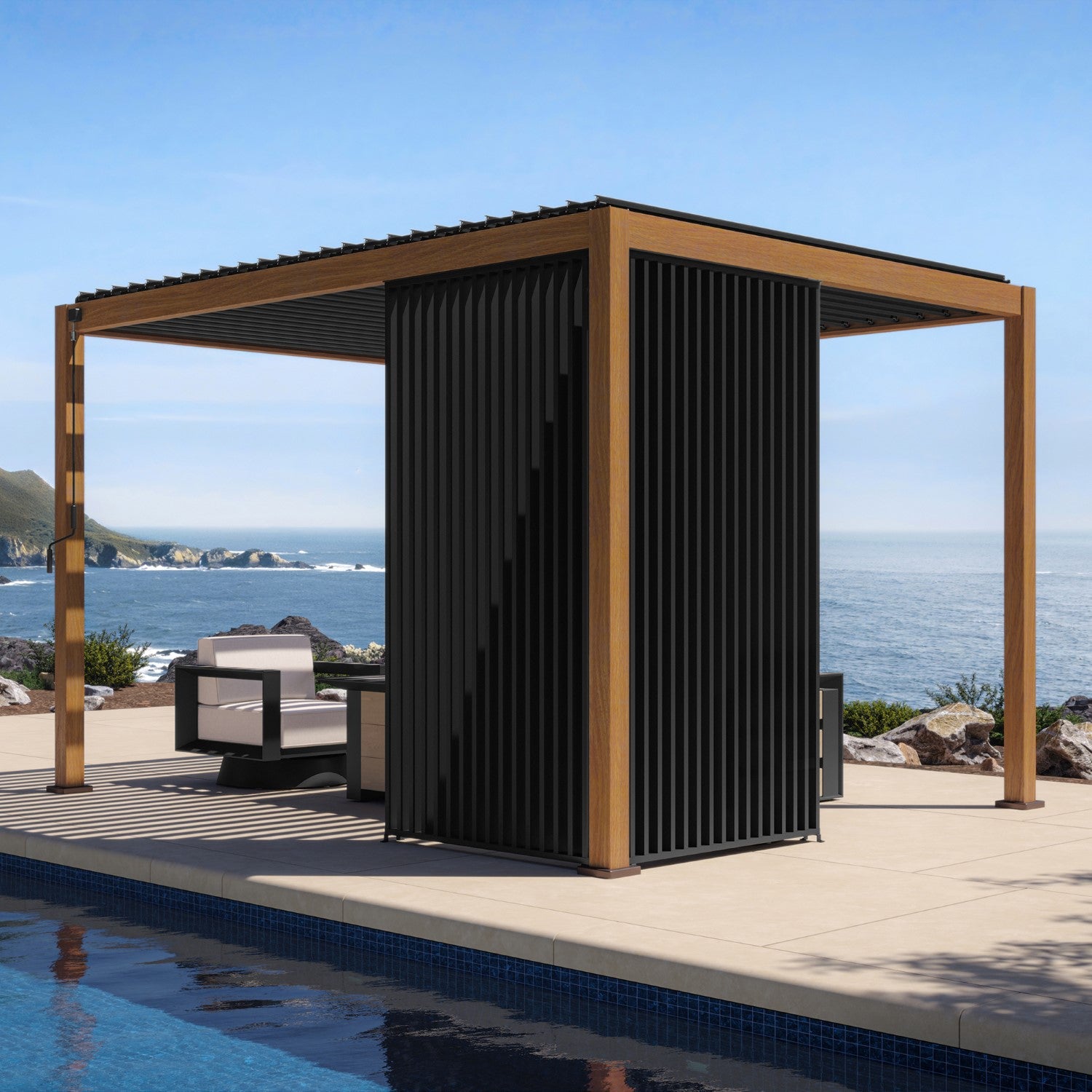 111 Zubehör - 1/3 13' Anthrazitfarbene Decowall Skyline