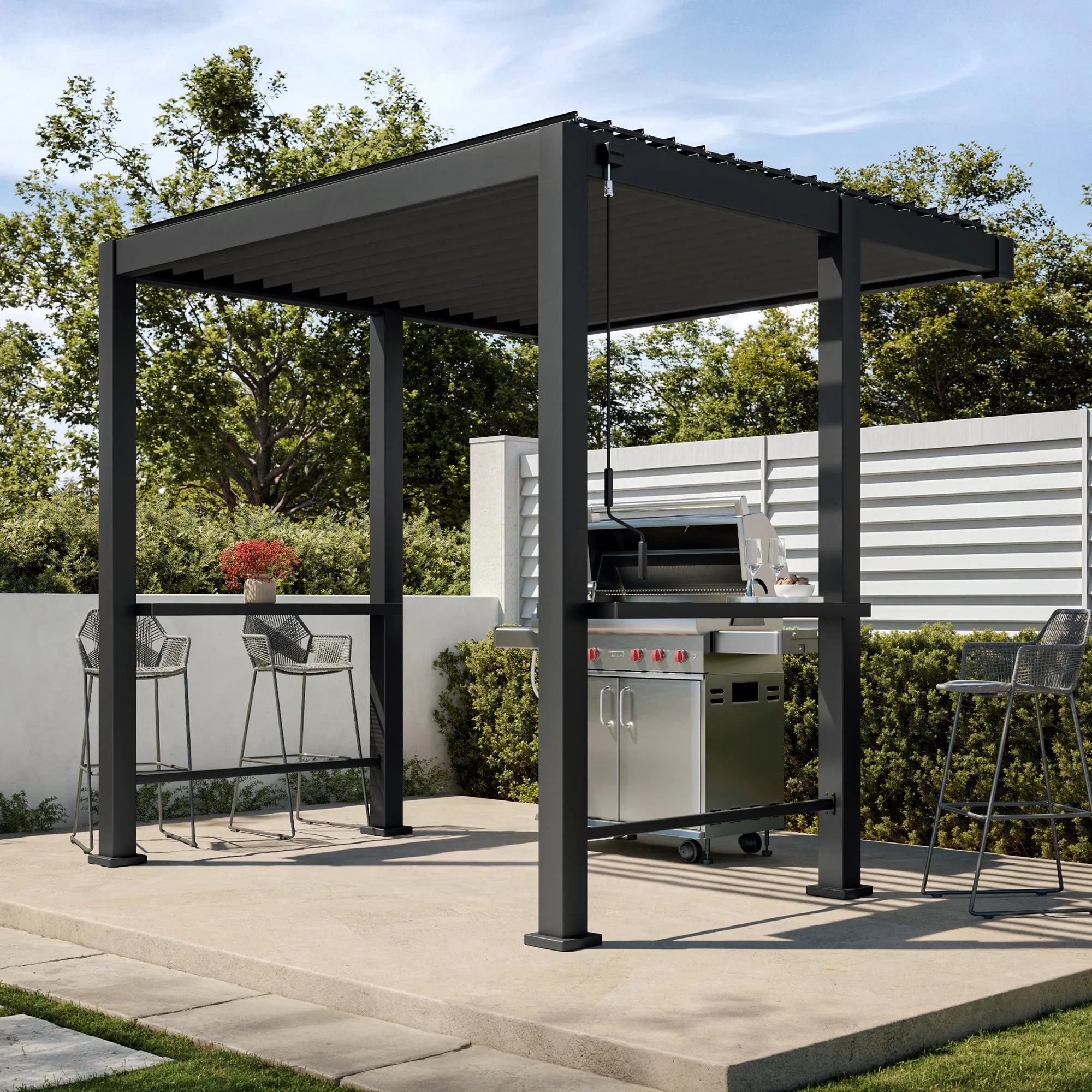 Grill S1 Pergola | LOUVERED ALUMINIUM PERGOLA