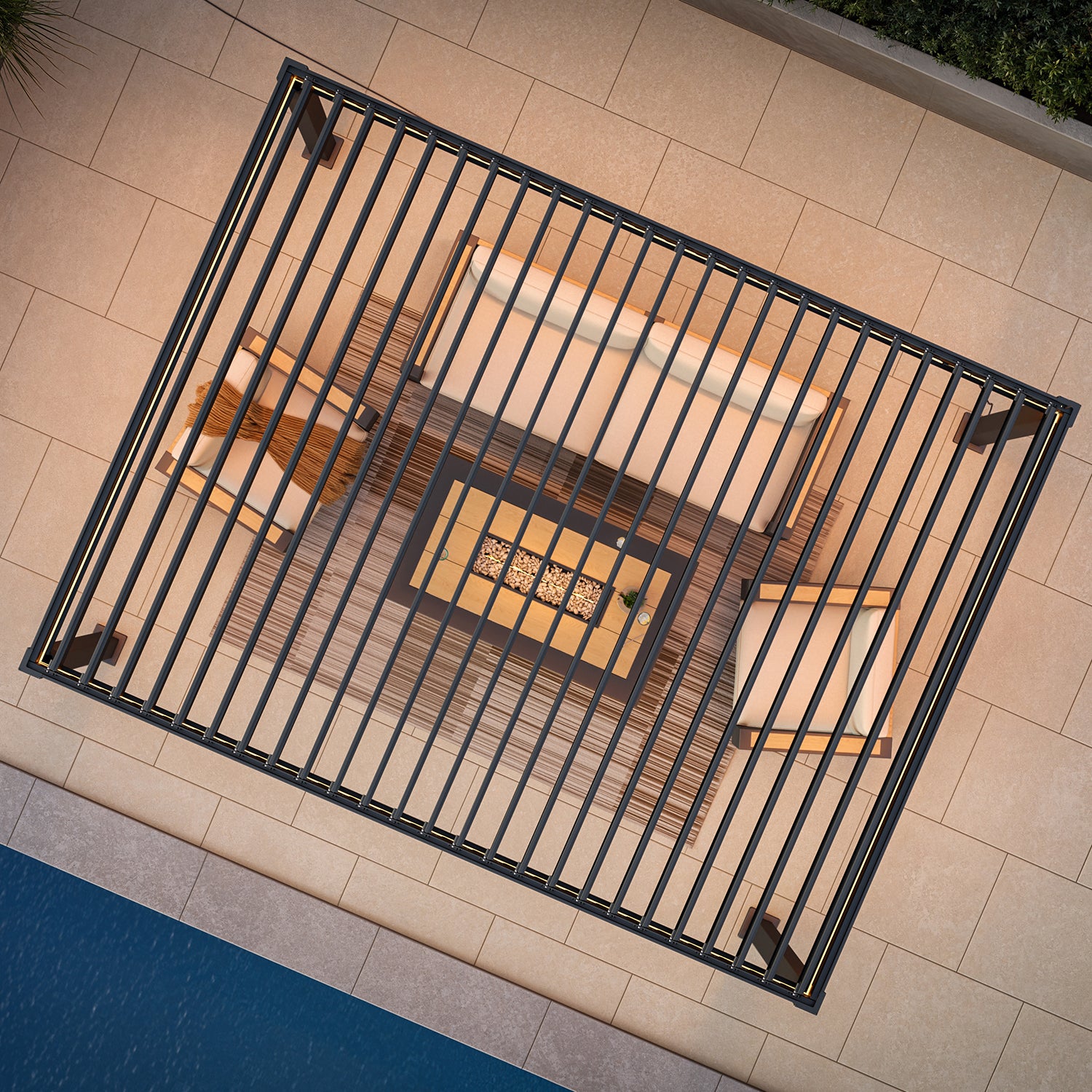 MIRADOR 111S E-MOTION 10'x13' PERGOLA - CHARCOAL