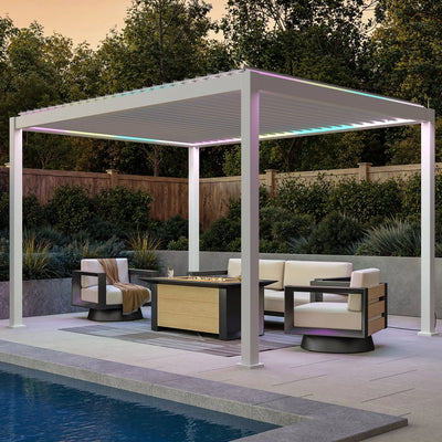 MIRADOR 111S E-MOTION 10'x13' PERGOLA - WHITE