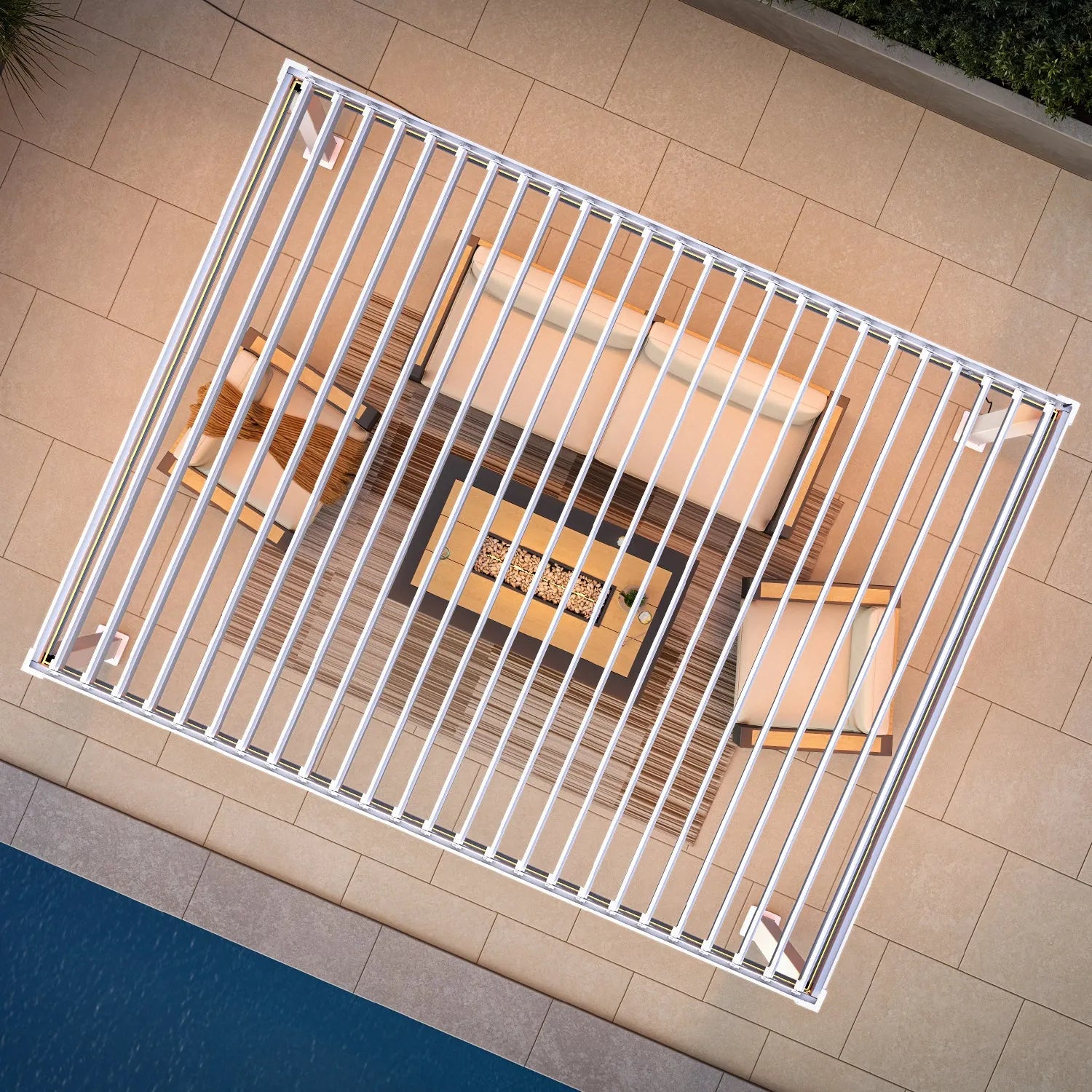 Mirador Outdoor 111S E-motion 10'x13' pergola - white