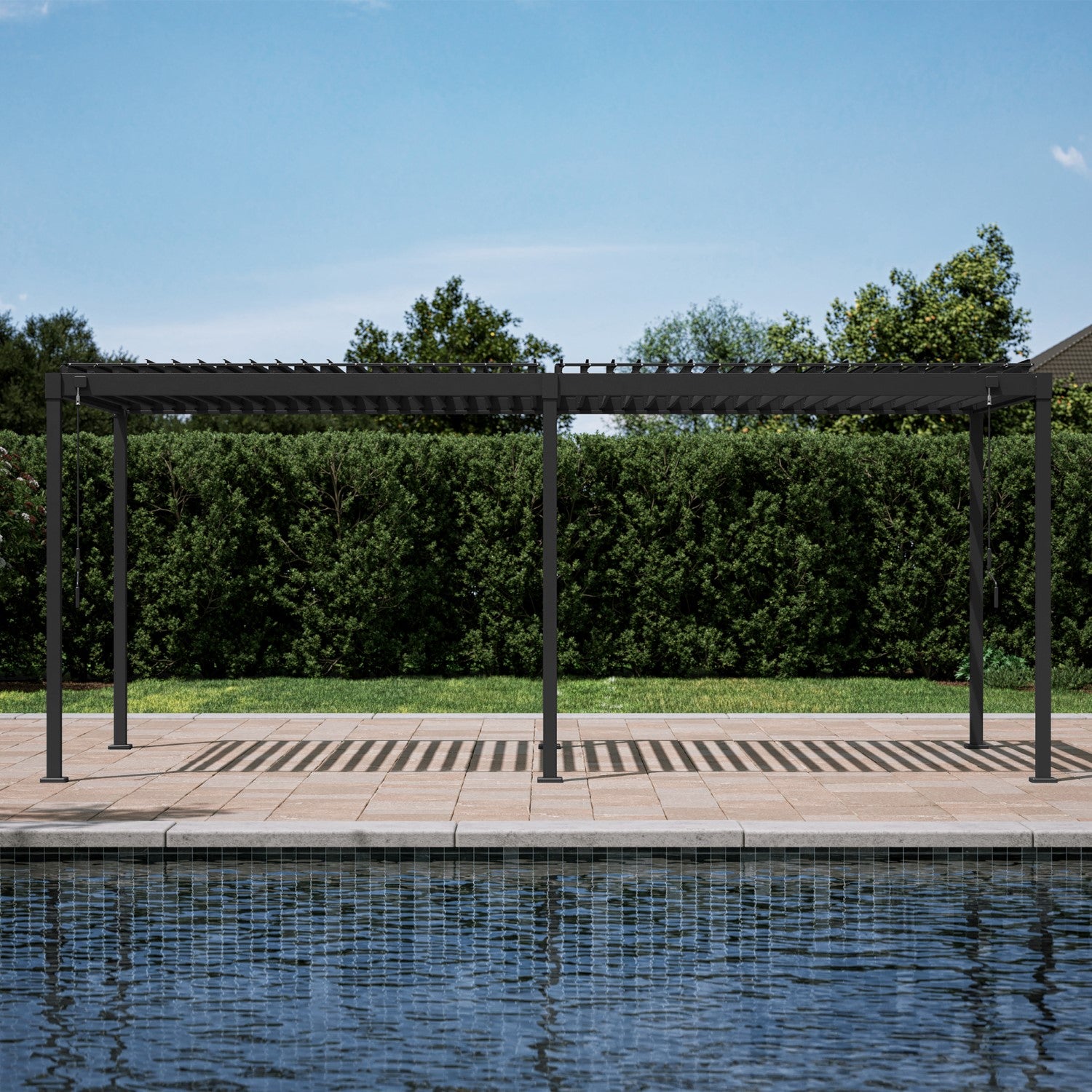 MIRADOR 80S 10'x20' CHARCOAL PERGOLA