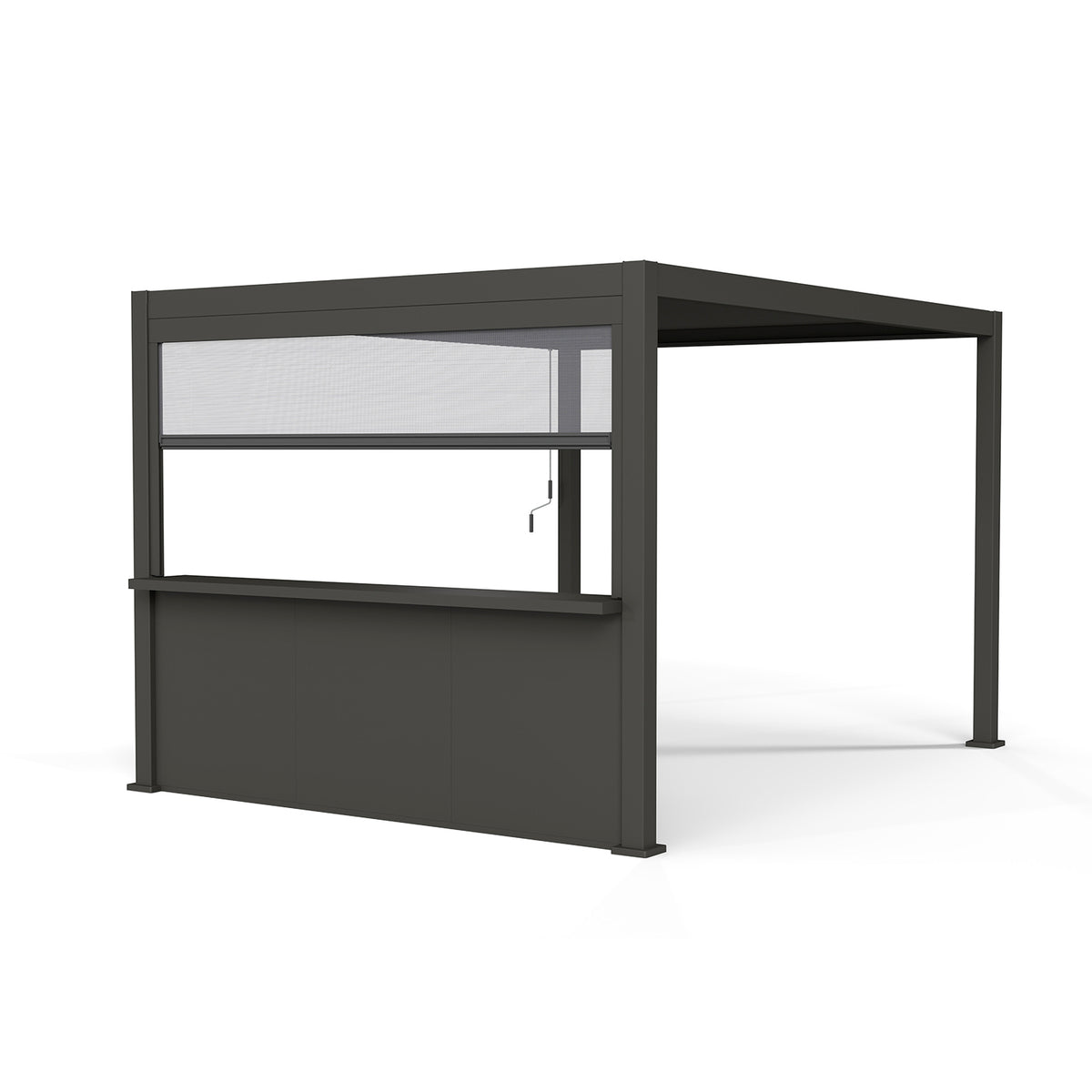 Mirador Outdoor Accessory 10’ Bar Counter Wall with Pull Down Screen