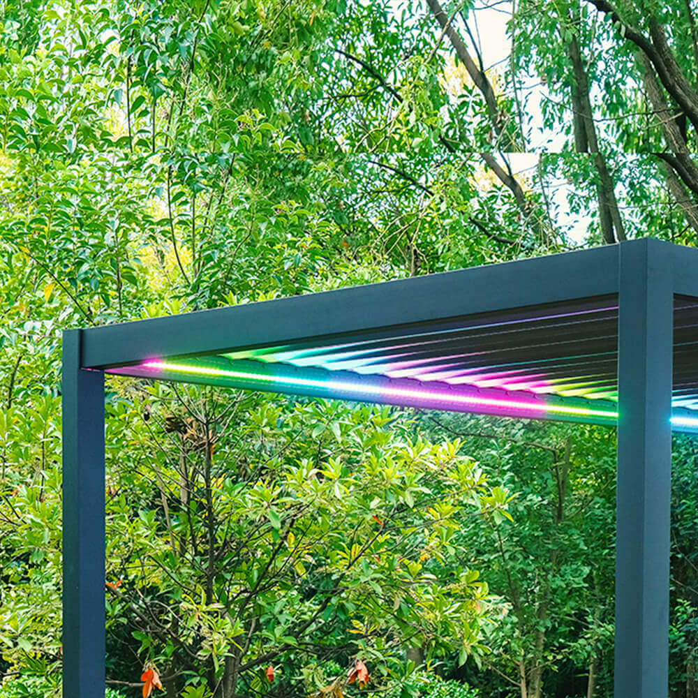 MIRADOR 111S 10'x13' PERGOLA WITH LED STRIP LIGHTS