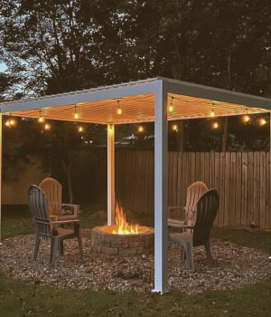 MIRADOR 111DA 10'x10' WHITE PERGOLA