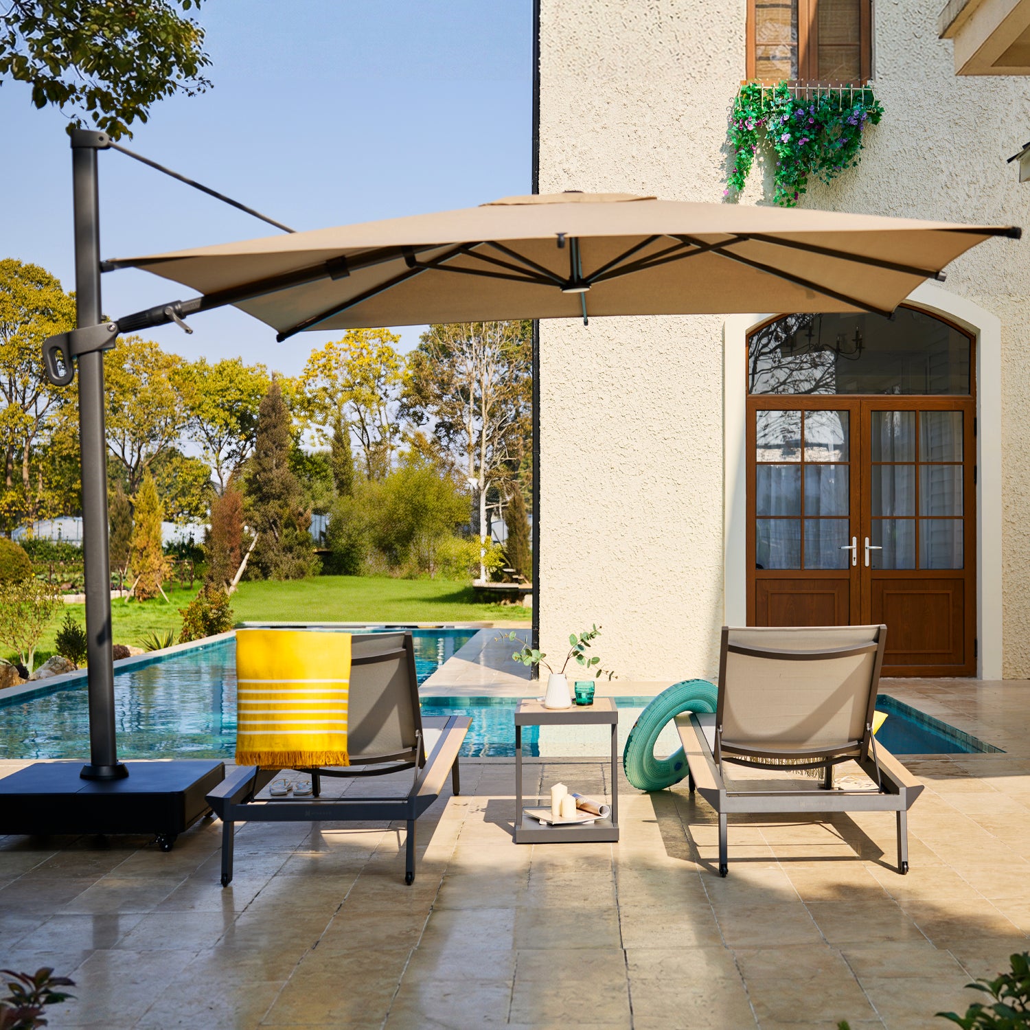 Mirador Novara 10'x10' Cantilever Mushroom Color