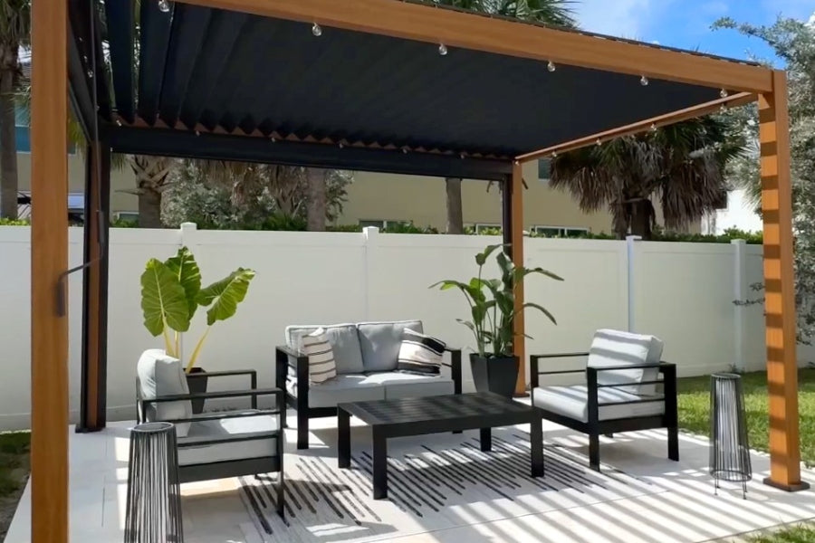 mirador louvered pergola