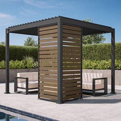 111 Accessory - 1/3 10' Brown Ebony Panorama Deco Wall