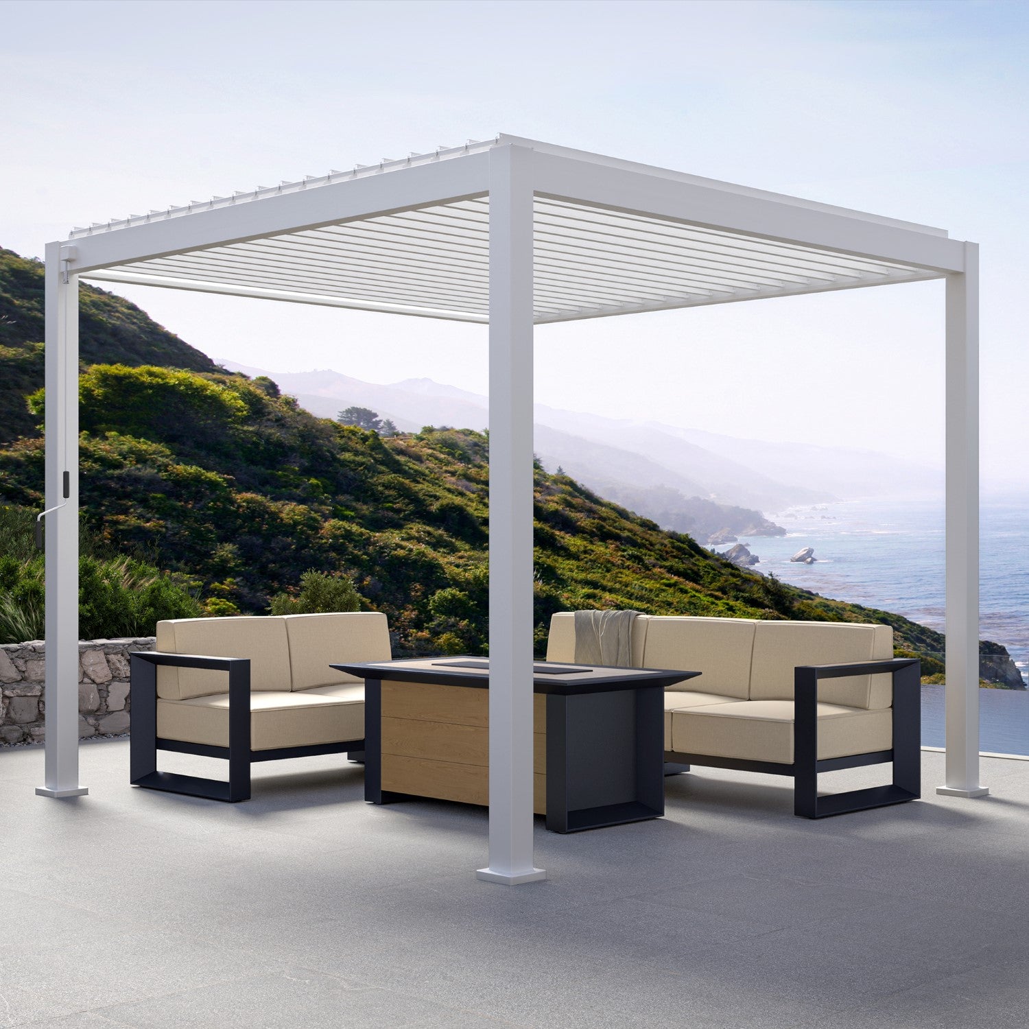 MIRADOR 111DA 10'x10' WHITE PERGOLA