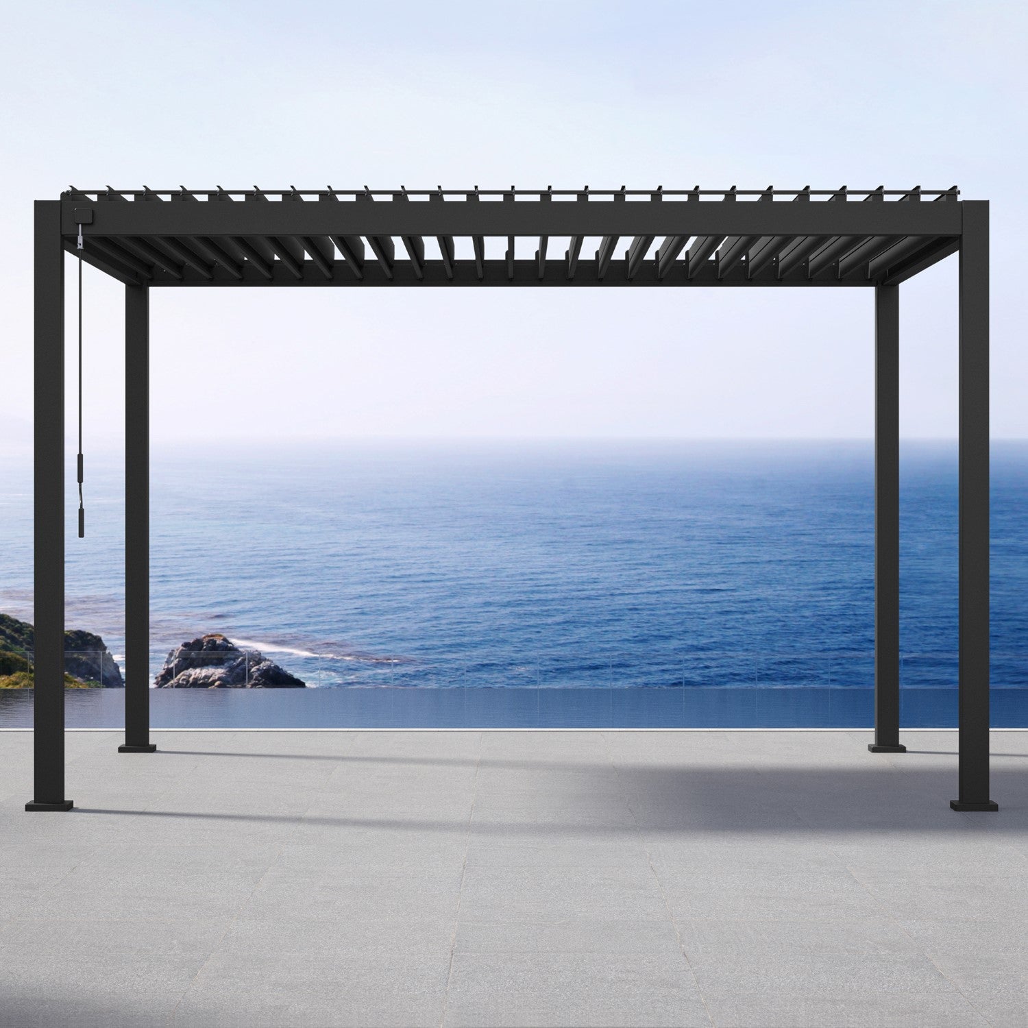 MIRADOR 111DA 10'x13' WHITE PERGOLA | LOUVERED ALUMINUM PERGOLA
