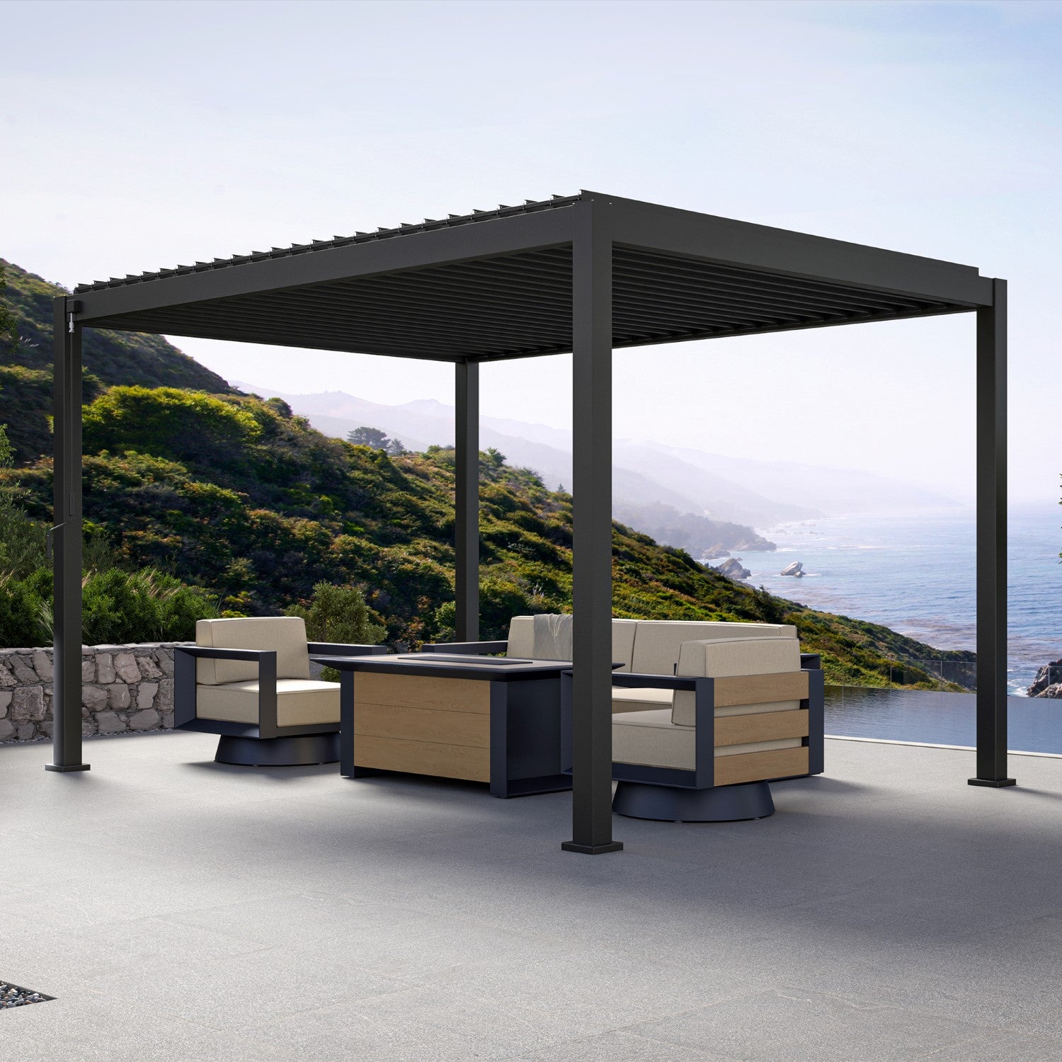 MIRADOR 111DA 10'x13' WHITE PERGOLA