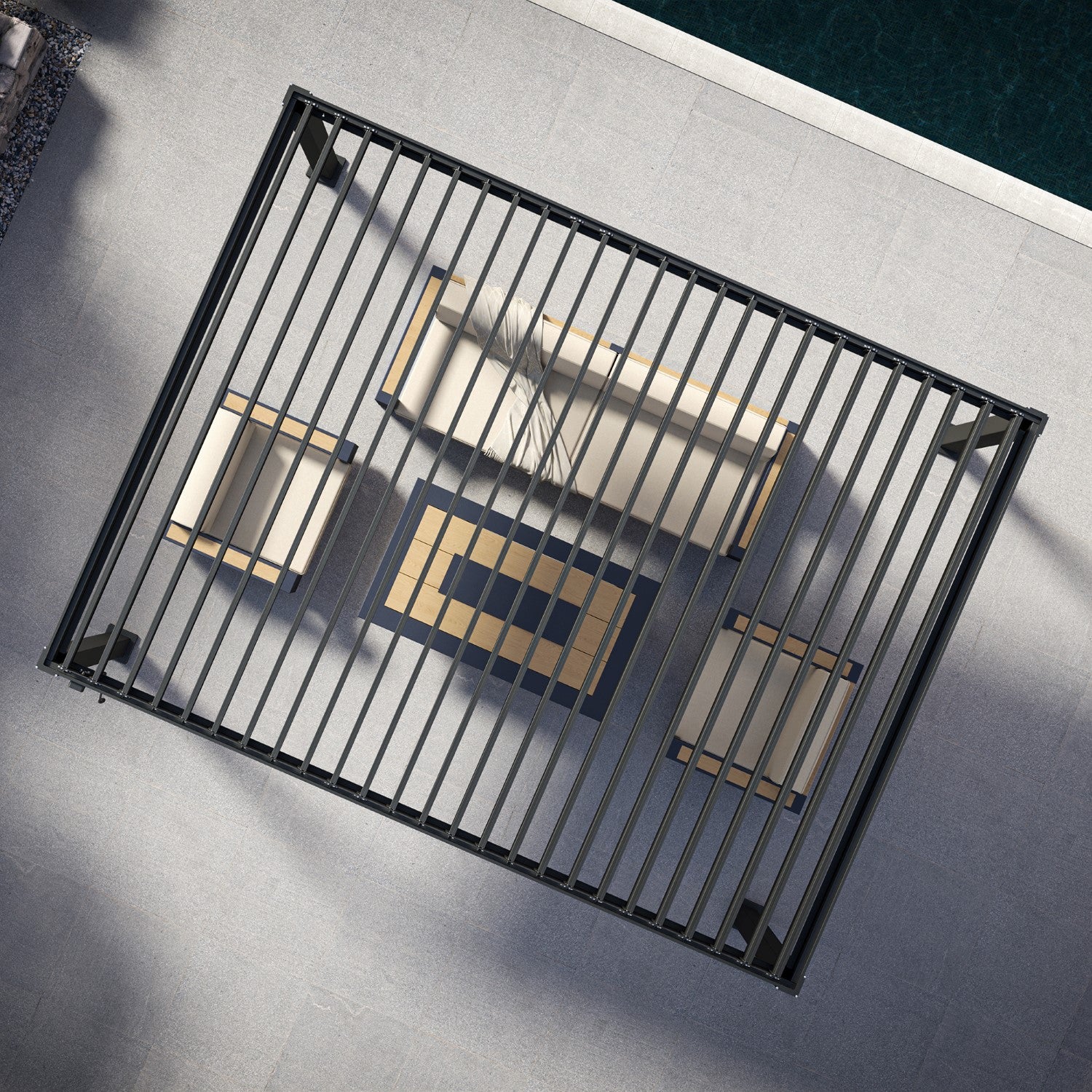 MIRADOR 111DA 10'x13' WHITE PERGOLA