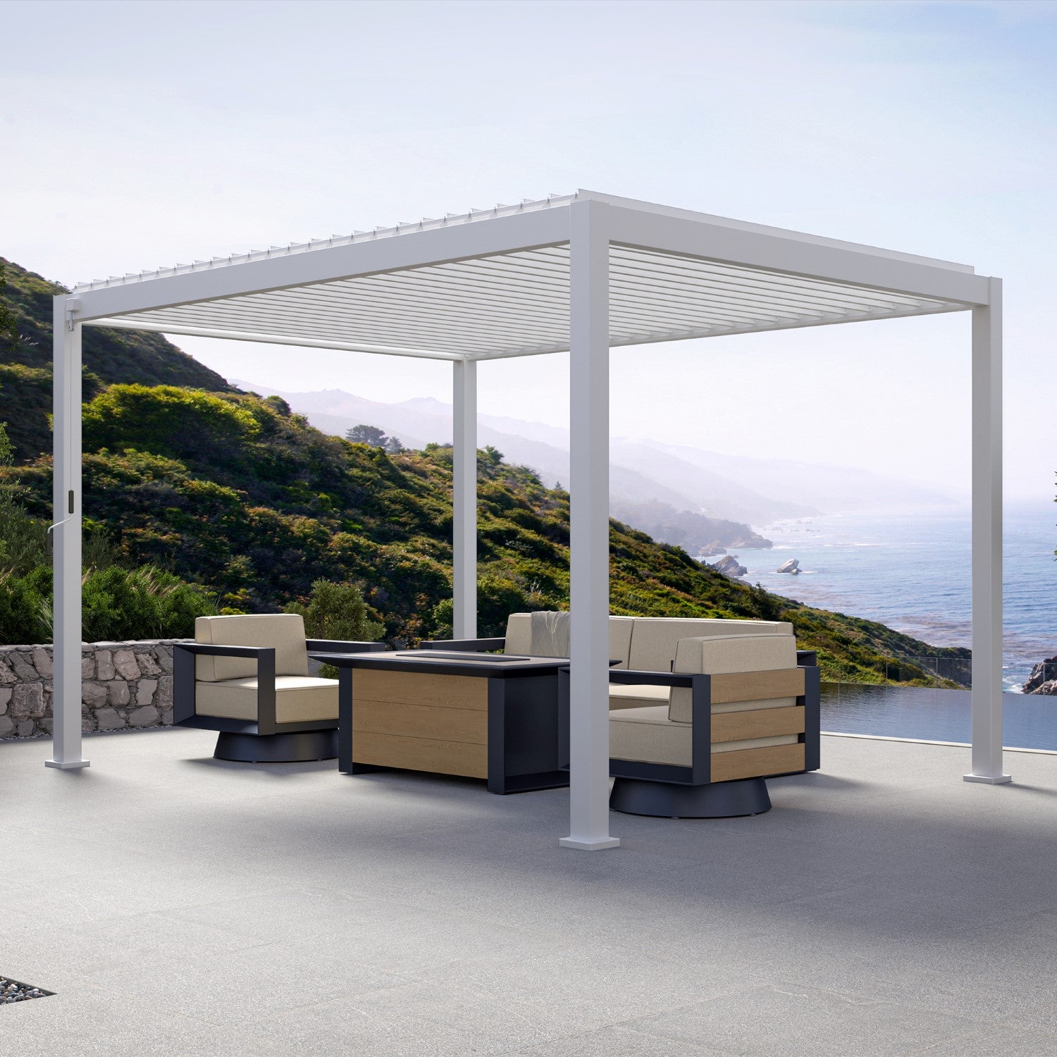MIRADOR 111DA 10'x13' WHITE PERGOLA