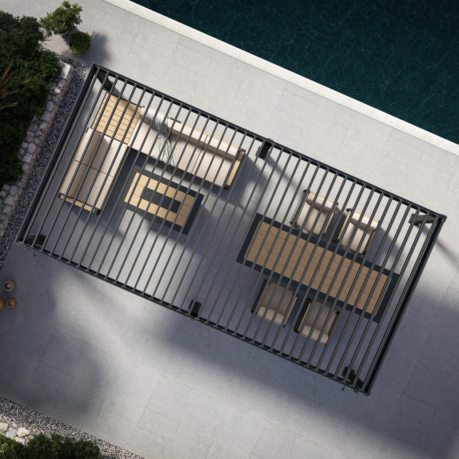 MIRADOR 111DA 10'x20' WHITE PERGOLA