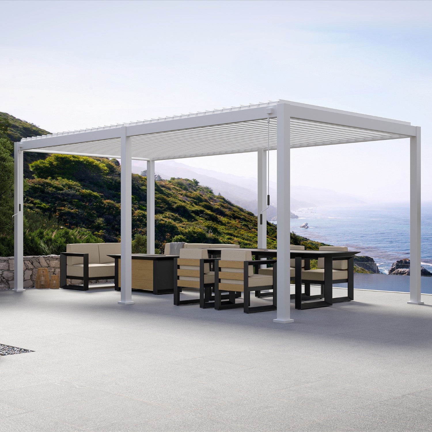 MIRADOR 111DA 10'x20' WHITE PERGOLA