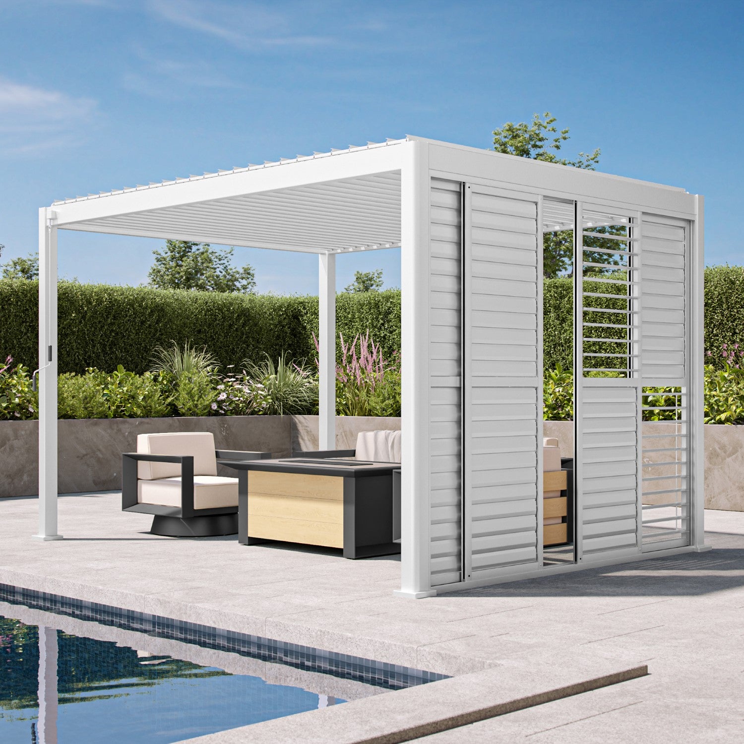 111 Accessory - 10‘ White sliding shutter door