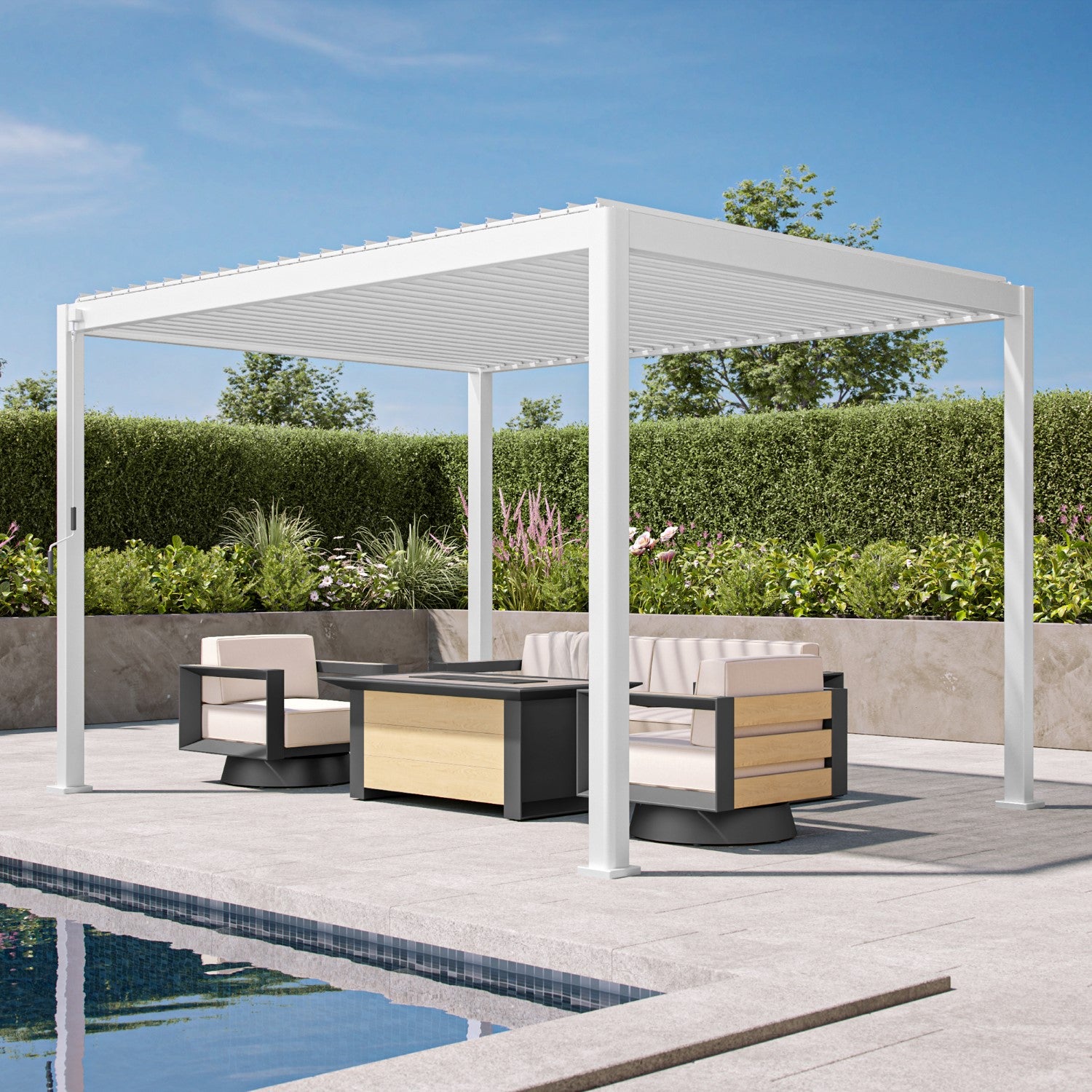 MIRADOR 111SR 10'x13' WHITE PERGOLA