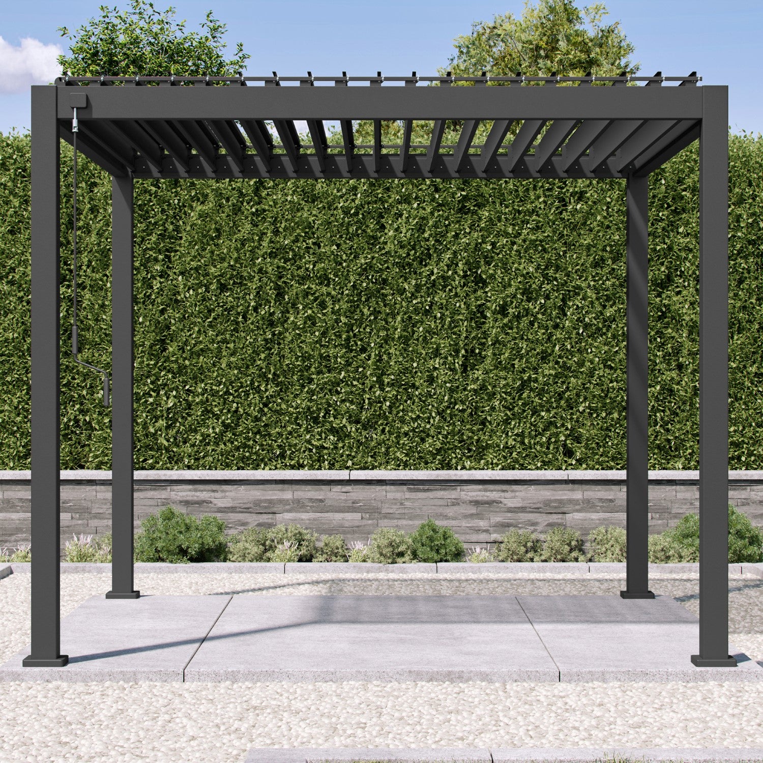 MIRADOR 111SR 10'x10' CHARCOAL PERGOLA | ALUMINIUM LOUVERED PERGOLA