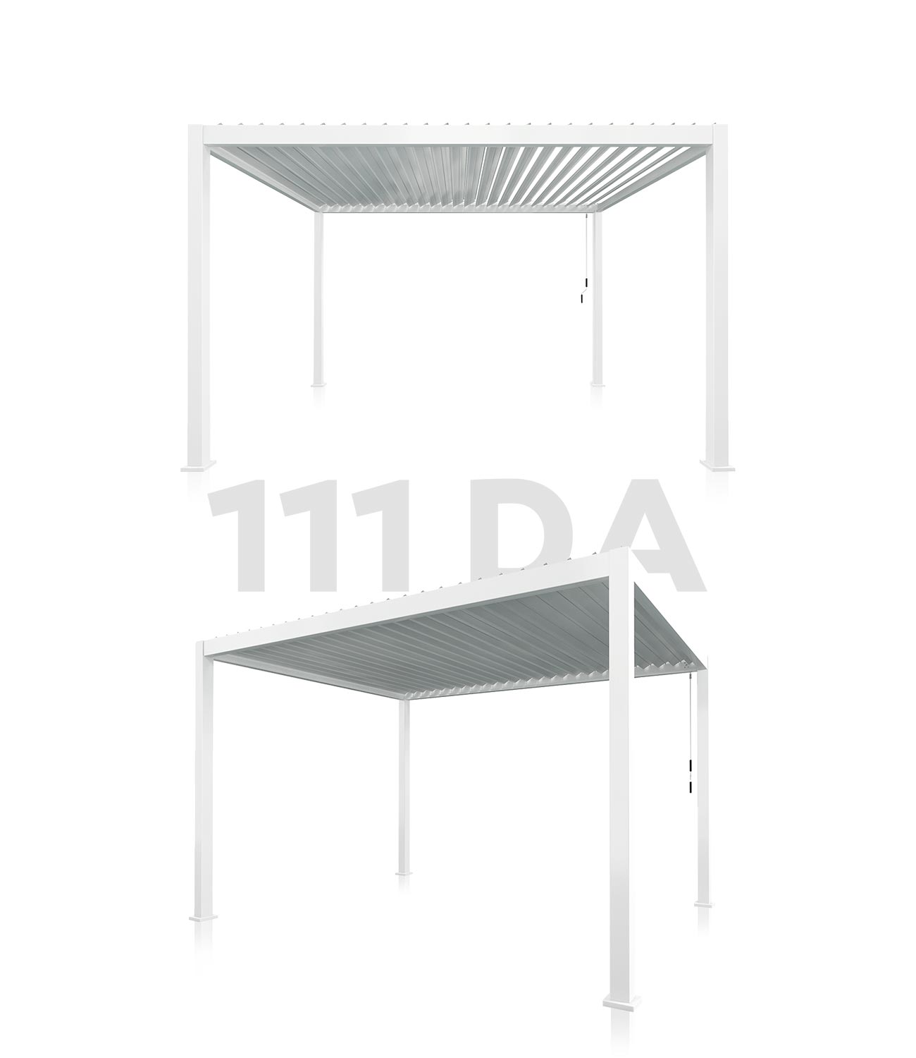 MIRADOR 111DA 10'x13' WHITE PERGOLA | LOUVERED ALUMINUM PERGOLA