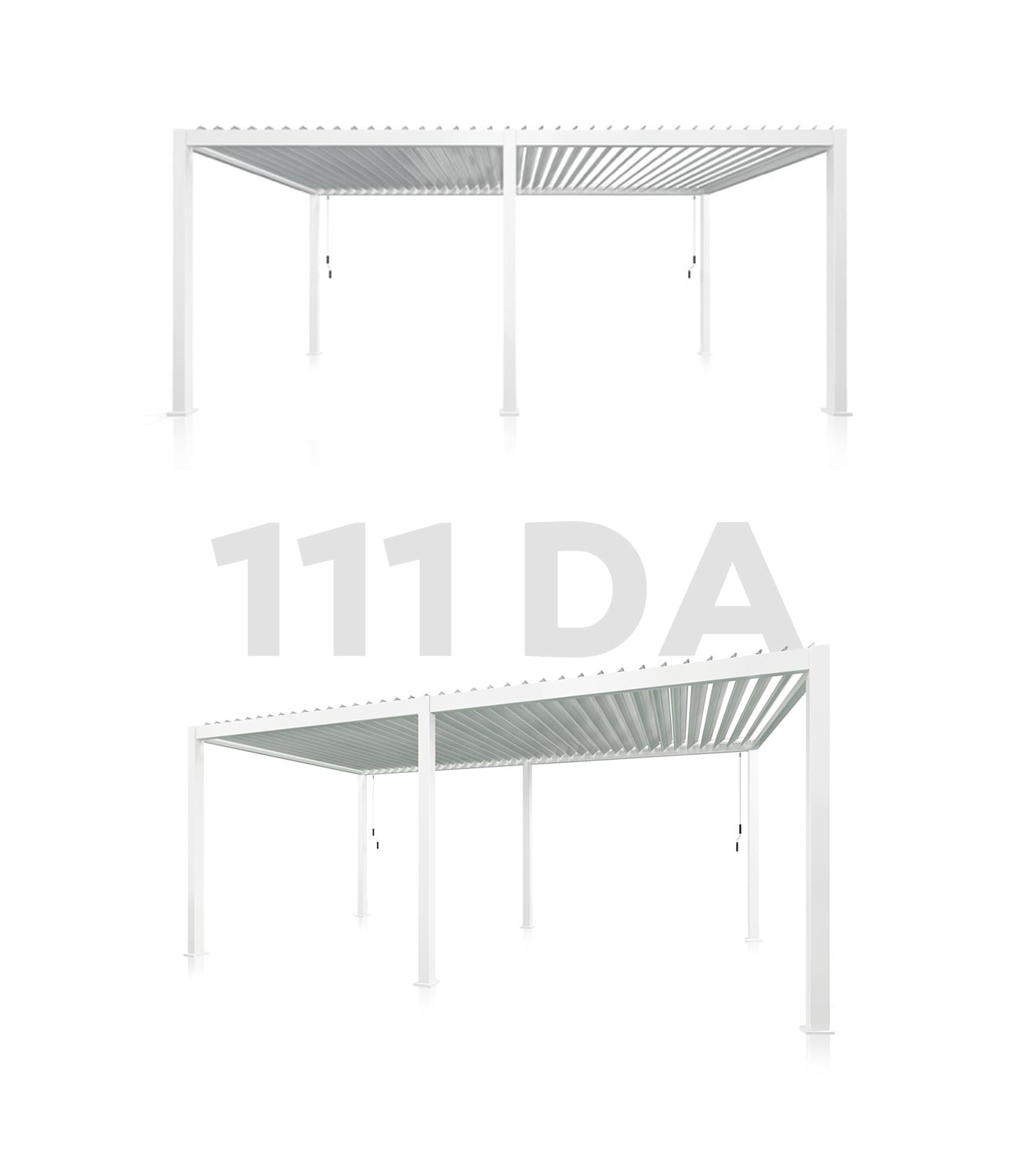 MIRADOR 111DA 10'x20' WHITE PERGOLA | ALUMINUM LOUVERED PERGOLA