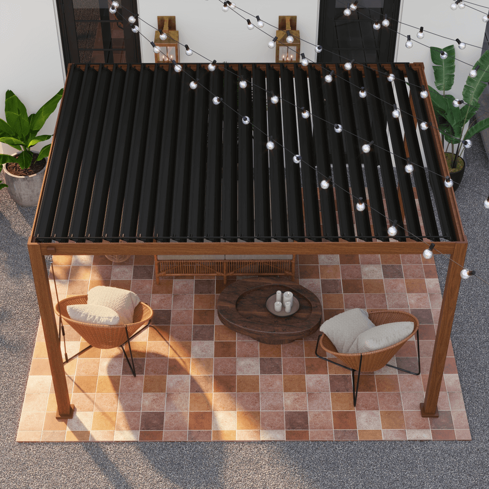 MIRADOR 111S 10'x13' CHERRY OAK PERGOLA