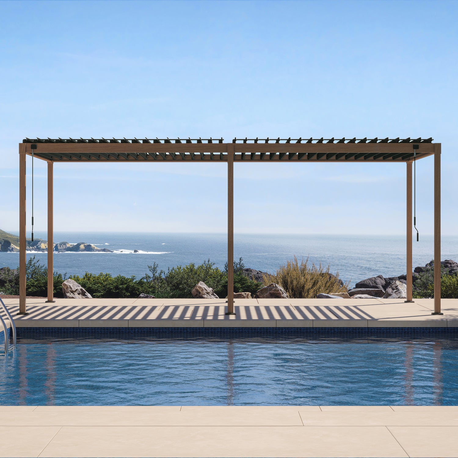 Mirador 111S 10'x20' Takasho-Brown Ebony Pergola