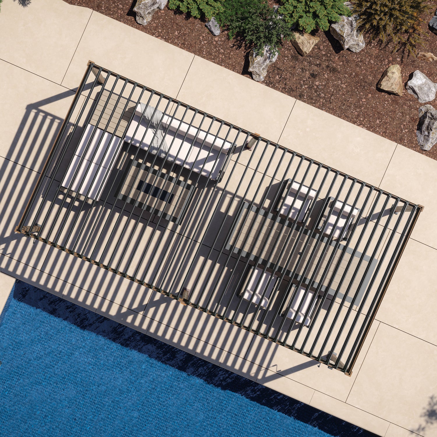 Mirador 111S 10'x20' Takasho-Brown Ebony Pergola