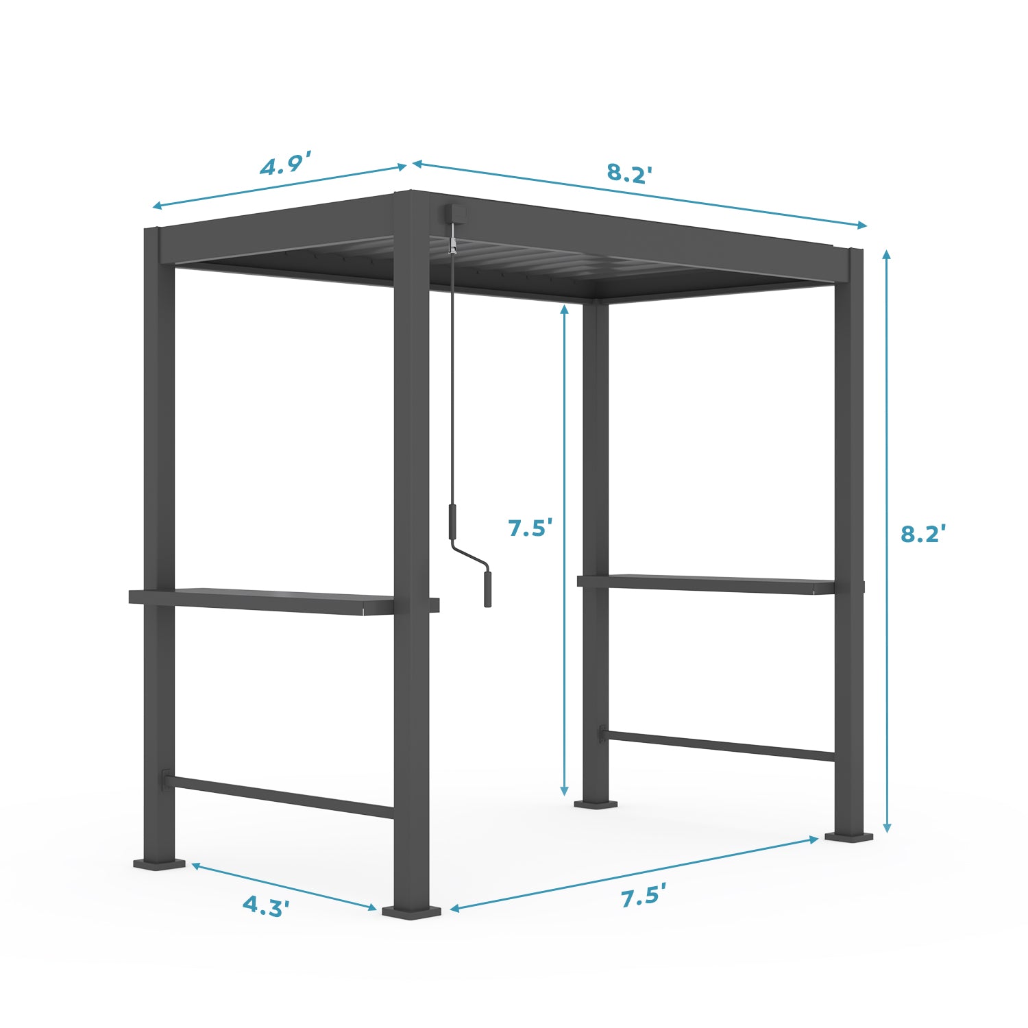 Mirador 88 Grill S1 4.9'×8.2' Pergola