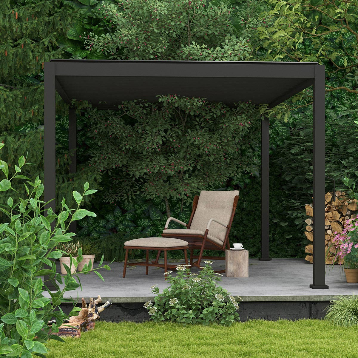 MIRADOR 111S 10'x10' CHARCOAL PERGOLA