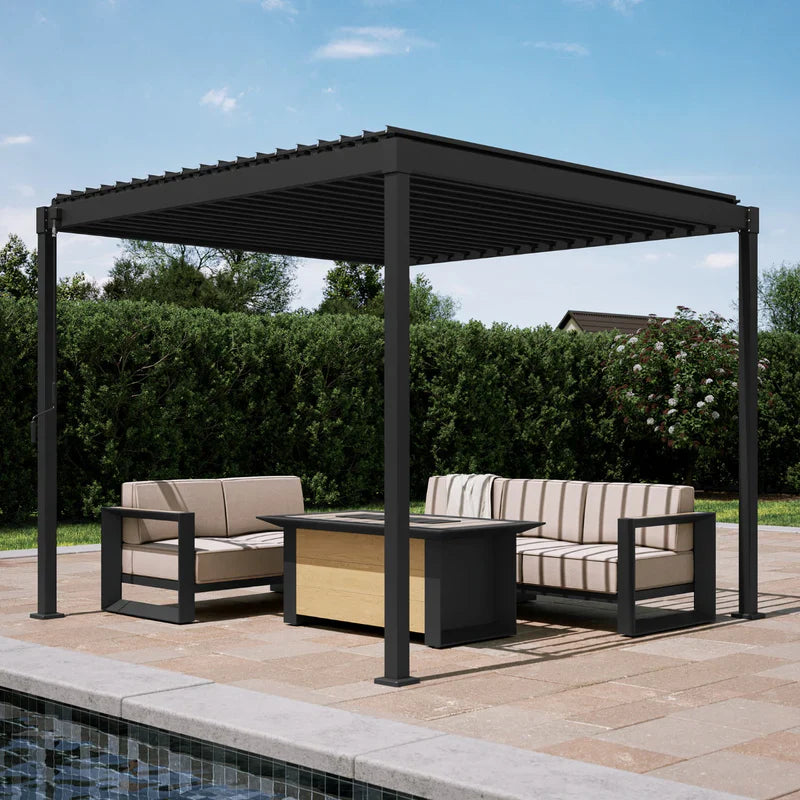 MIRADOR 80S 3x5 CHARCOAL PERGOLA