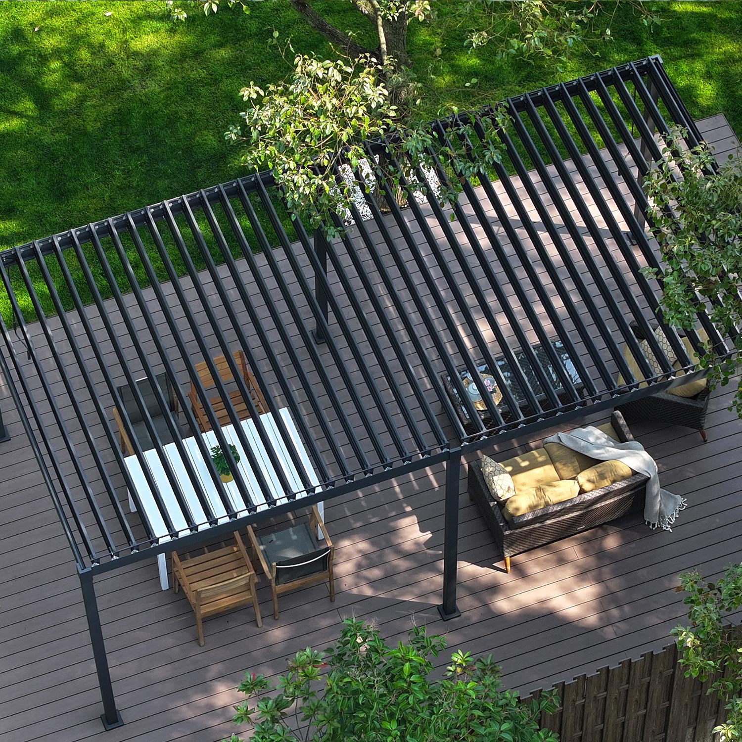 MIRADOR 80S 10'x20' CHARCOAL PERGOLA