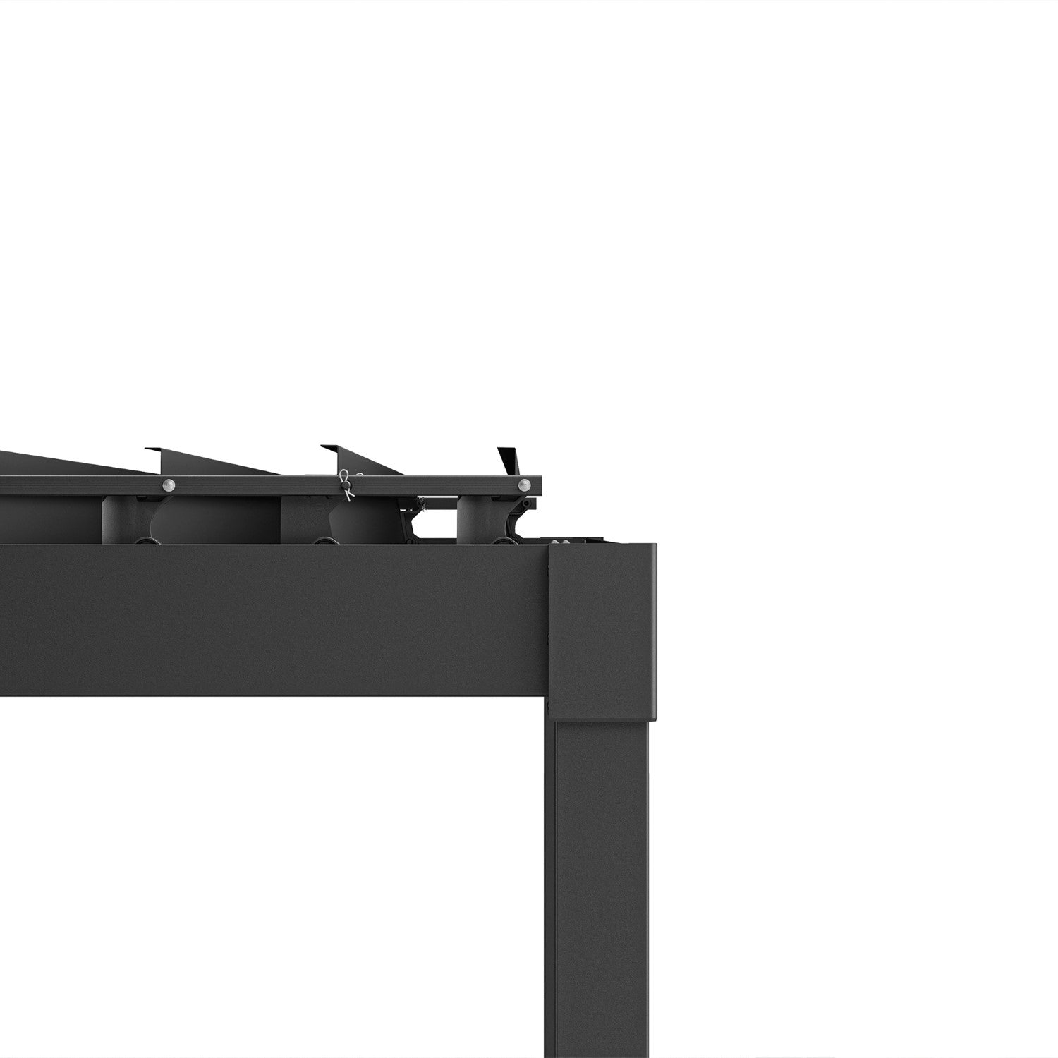 MIRADOR 80S 10'x12' CHARCOAL PERGOLA | ALUMINUM LOUVERED PERGOLA