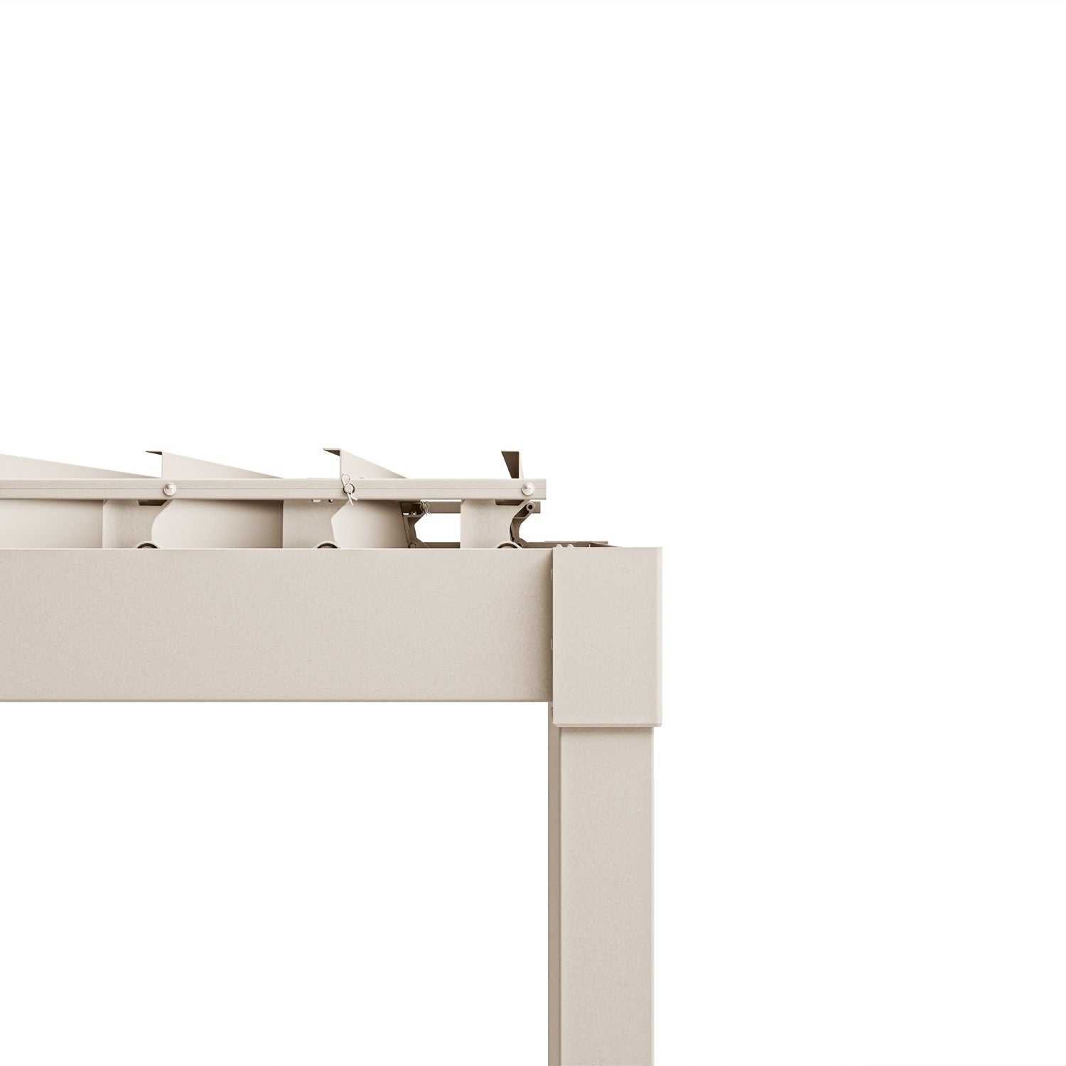 MIRADOR 80S 10'x20' LATTE PERGOLA | ALUMINUM LOUVERED PERGOLA