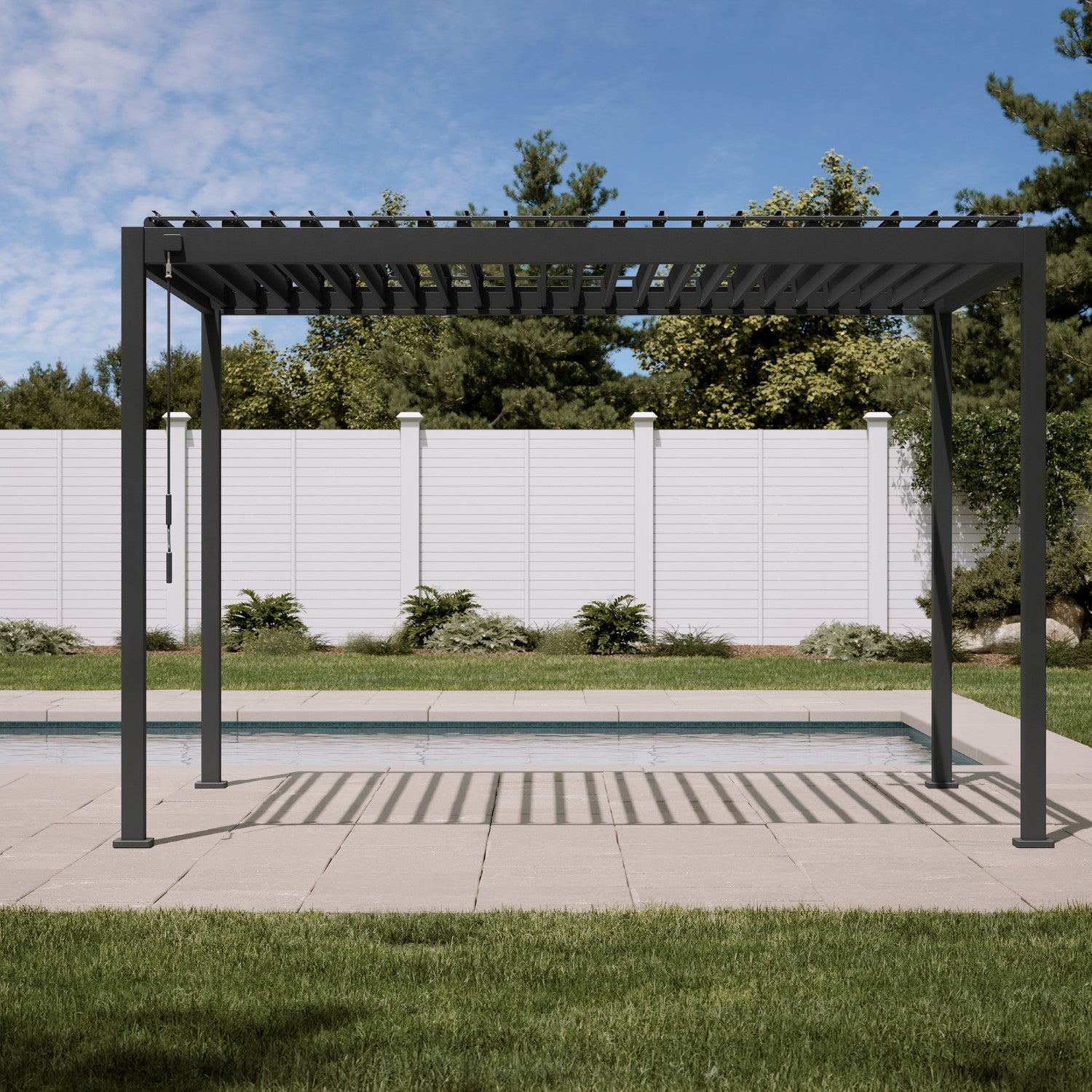 ポモドーロ　Bグレード　atmos projects MIRADOR 88S 10'x12' CHARCOAL PERGOLA | LOUVERED ALUMINIUM PERGOLA