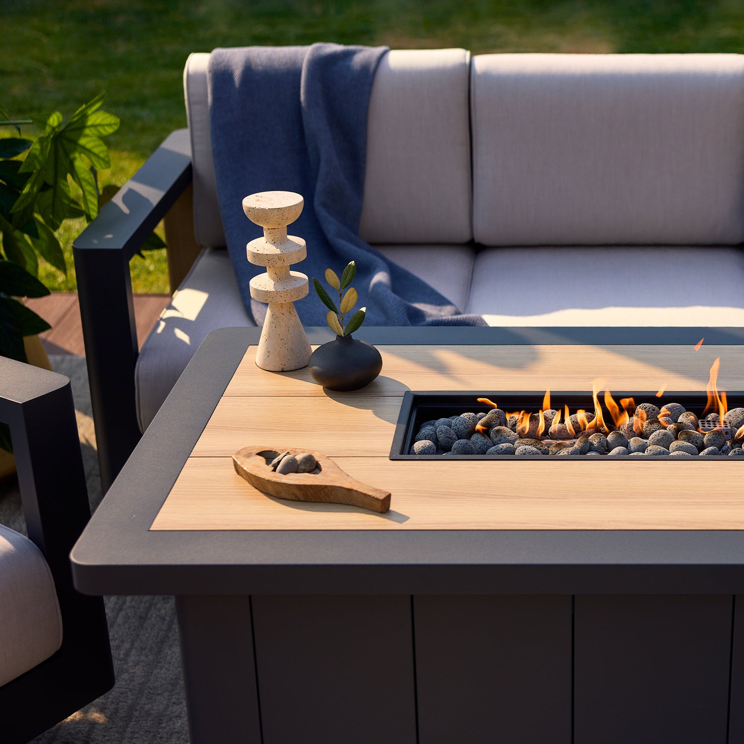 Siena 4-Piece Fire Pit Seating Set - Mirador Outdoor Furniture